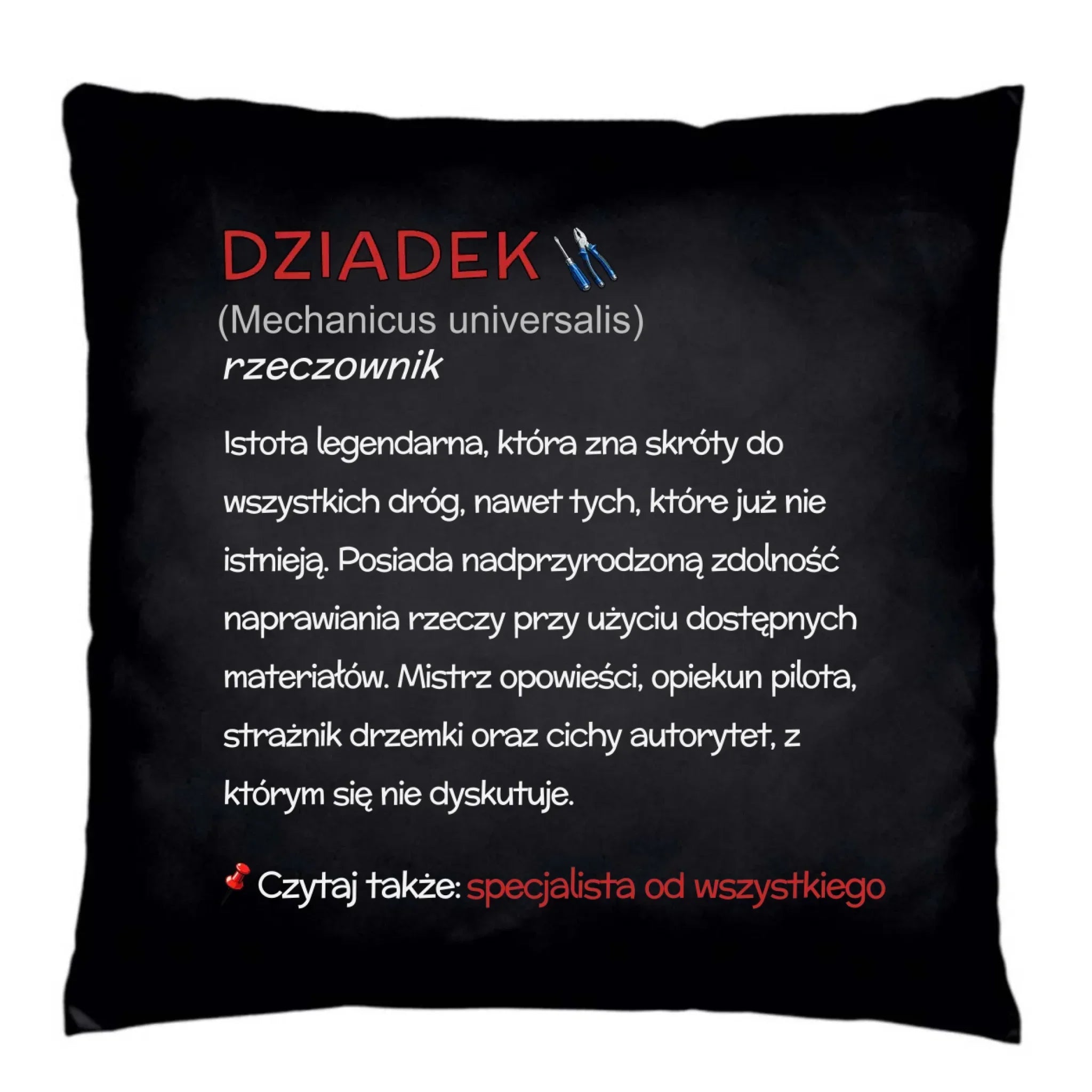 Poduszka dekoracyjna dla dziadka - Dziadek śmieszna definicja D43 - StoryCups.pl