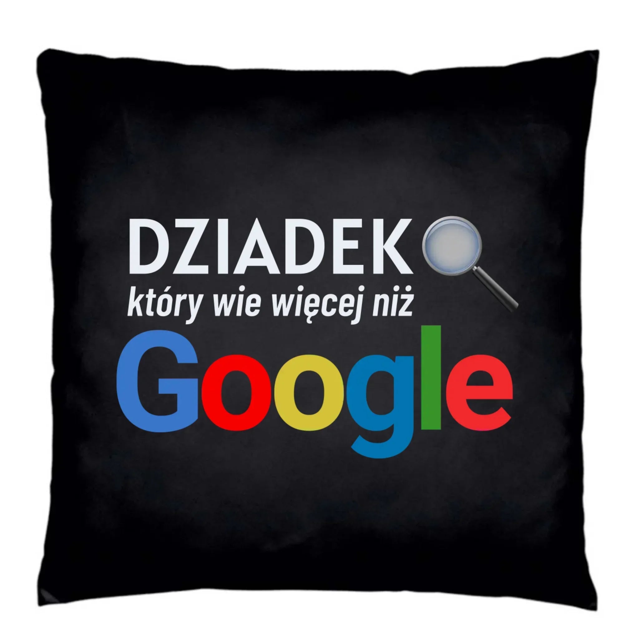 Poduszka dekoracyjna dla dziadka - Dziadek który wie więcej niż google D44 - StoryCups.pl