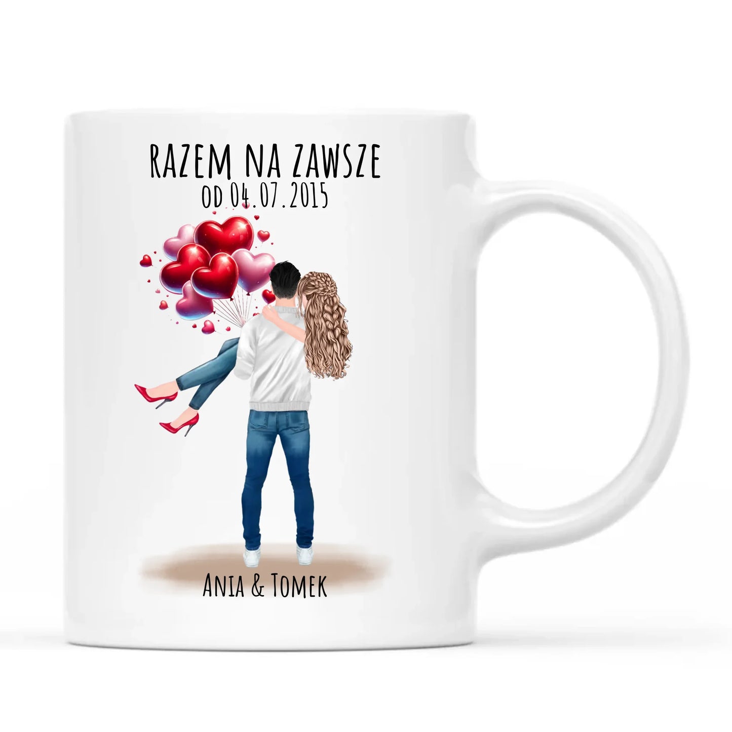Kubek dla par na rocznicę - Razem na zawsze - personalizowany W14 - StoryCups.pl