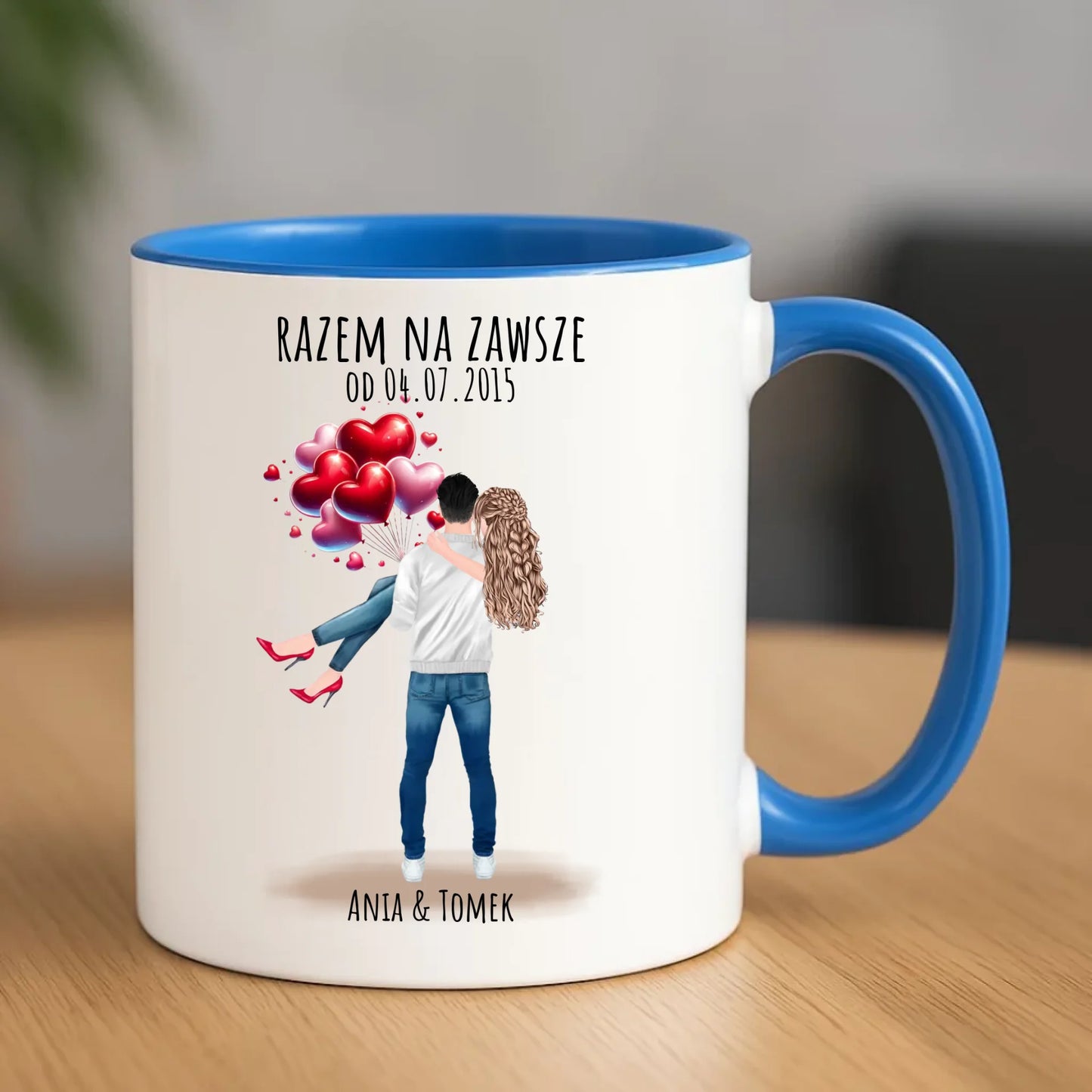 Kubek dla par na rocznicę - Razem na zawsze - personalizowany W14 - StoryCups.pl