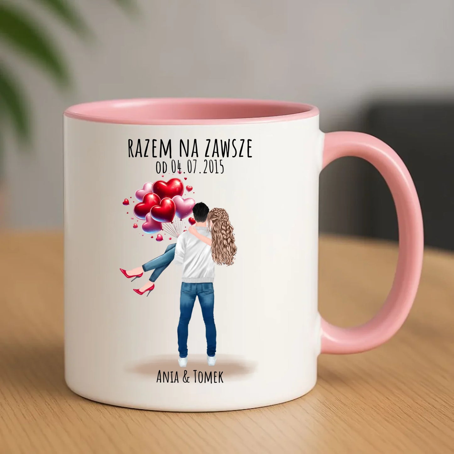 Kubek dla par na rocznicę - Razem na zawsze - personalizowany W14 - StoryCups.pl