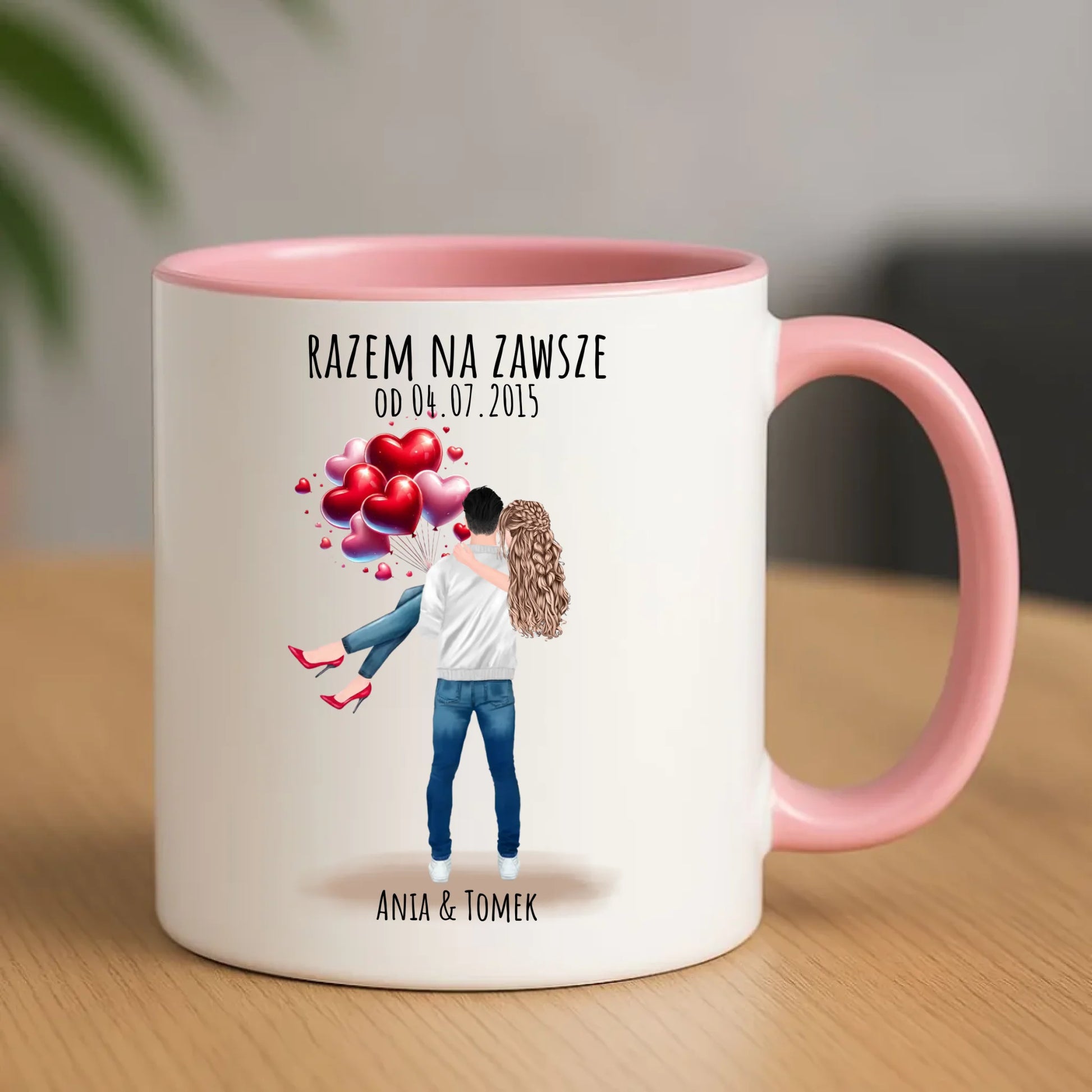 Kubek dla par na rocznicę - Razem na zawsze - personalizowany W14 - StoryCups.pl