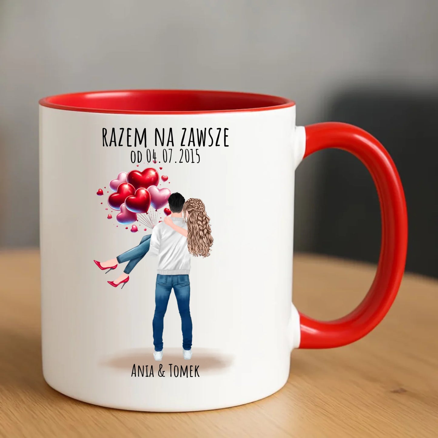 Kubek dla par na rocznicę - Razem na zawsze - personalizowany W14 - StoryCups.pl