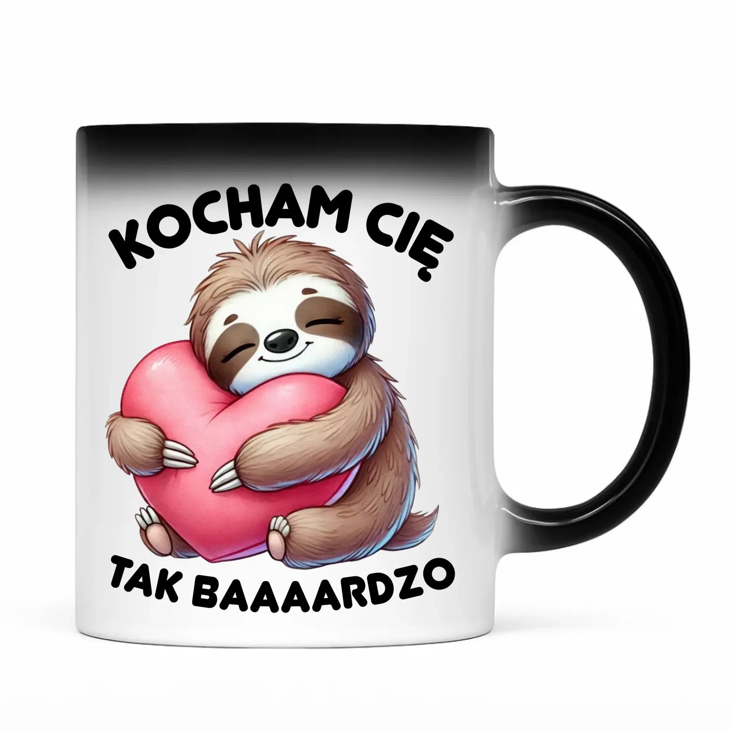 Kubek magiczny - Leniwiec Kocham Cię tak baaaardzo W16 - StoryCups.pl
