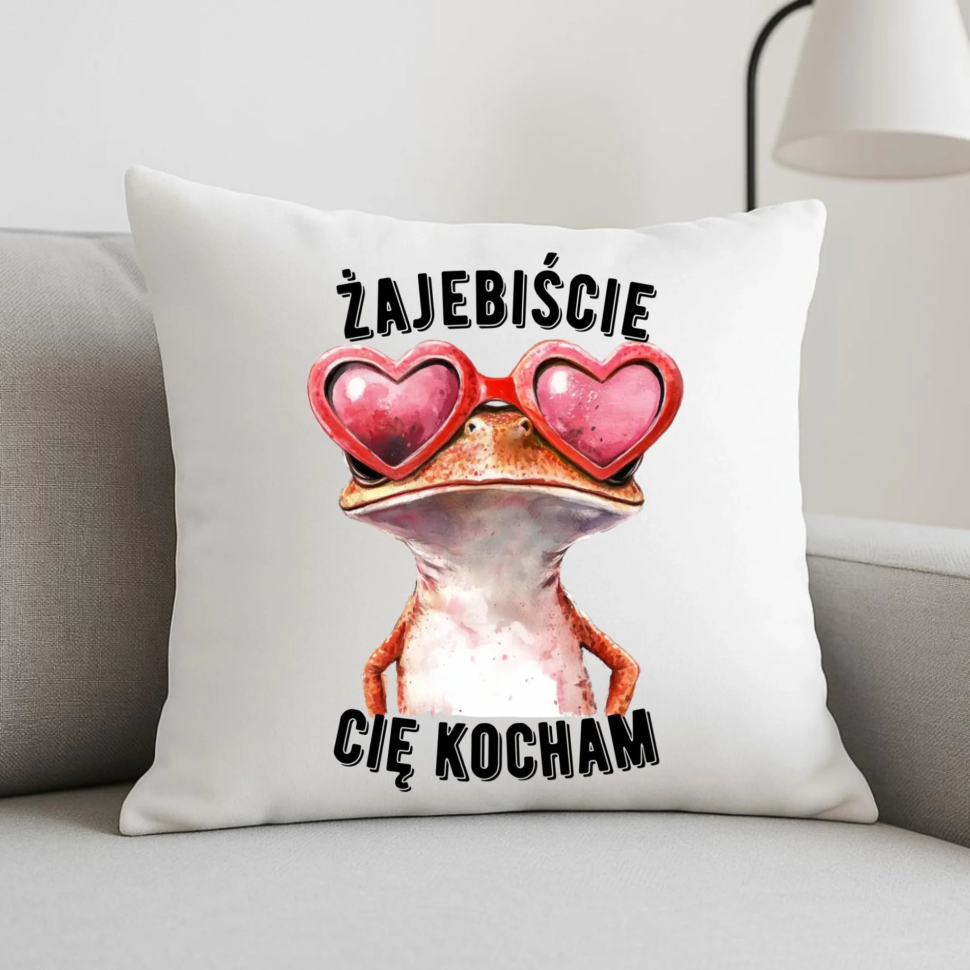 Poduszka dla par - Żajebiście Cię Kocham Żaba W17 - StoryCups.pl