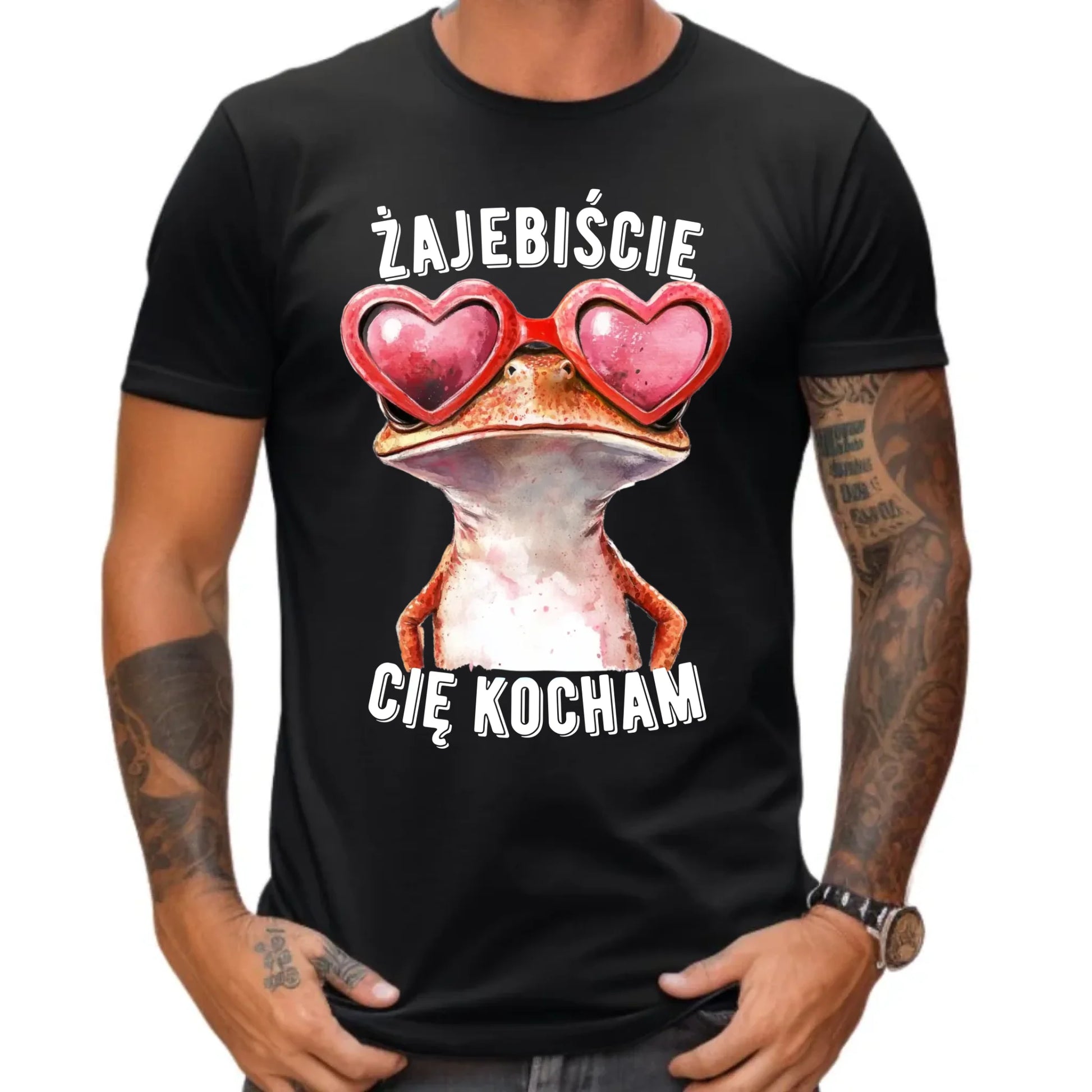 Koszulka męska dla par - Żajebiście Cię Kocham Żaba W17 - StoryCups.pl