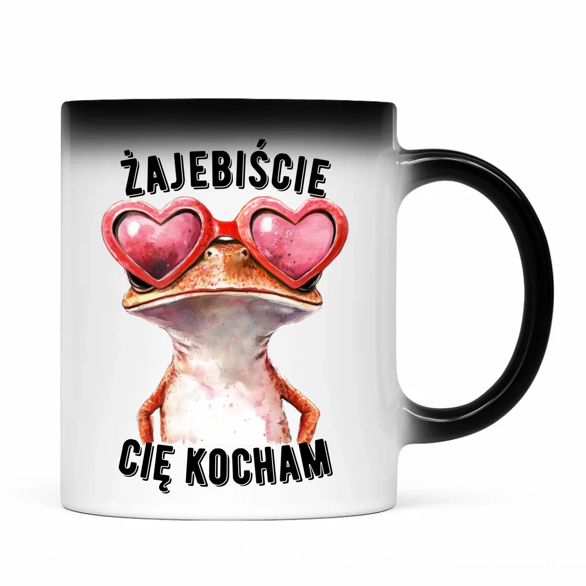 Kubek magiczny dla par - Żajebiście Cię Kocham Żaba W17 - StoryCups.pl
