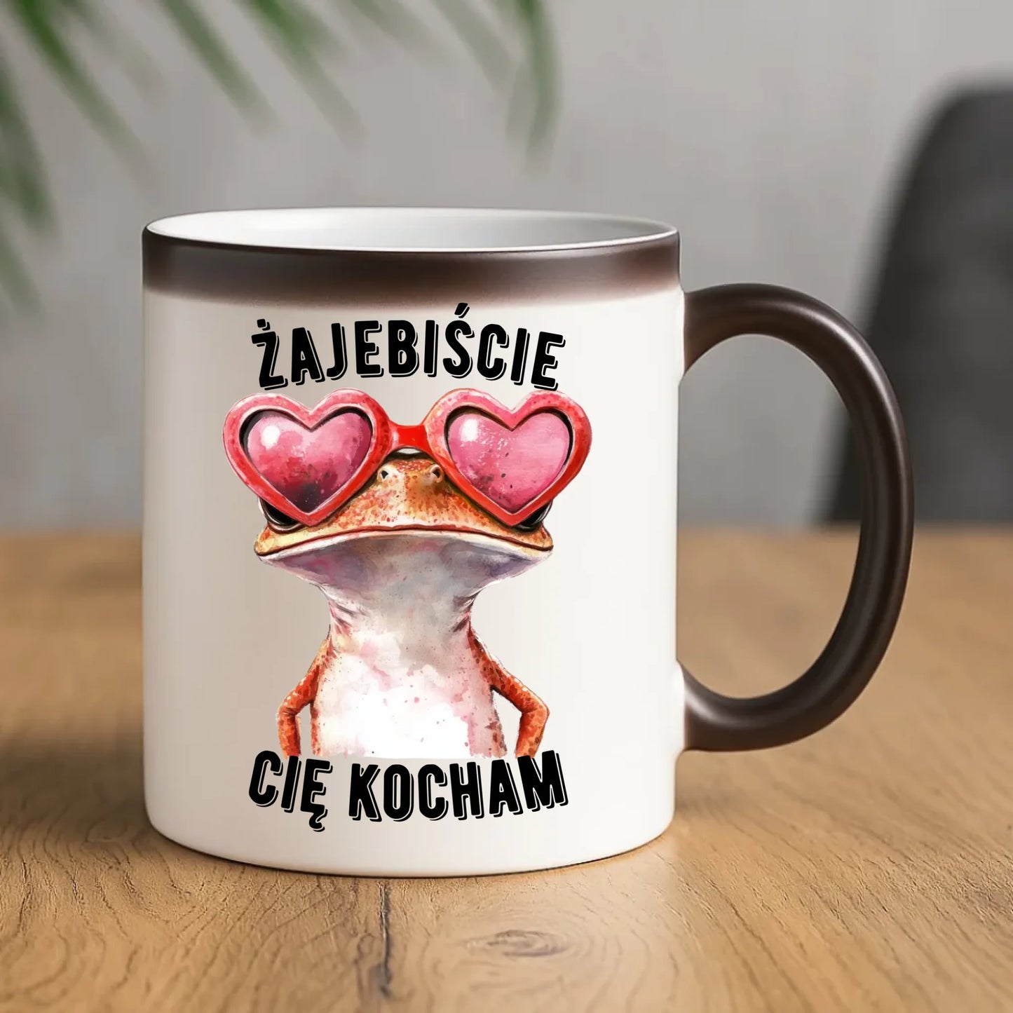 Kubek magiczny dla par - Żajebiście Cię Kocham Żaba W17 - StoryCups.pl