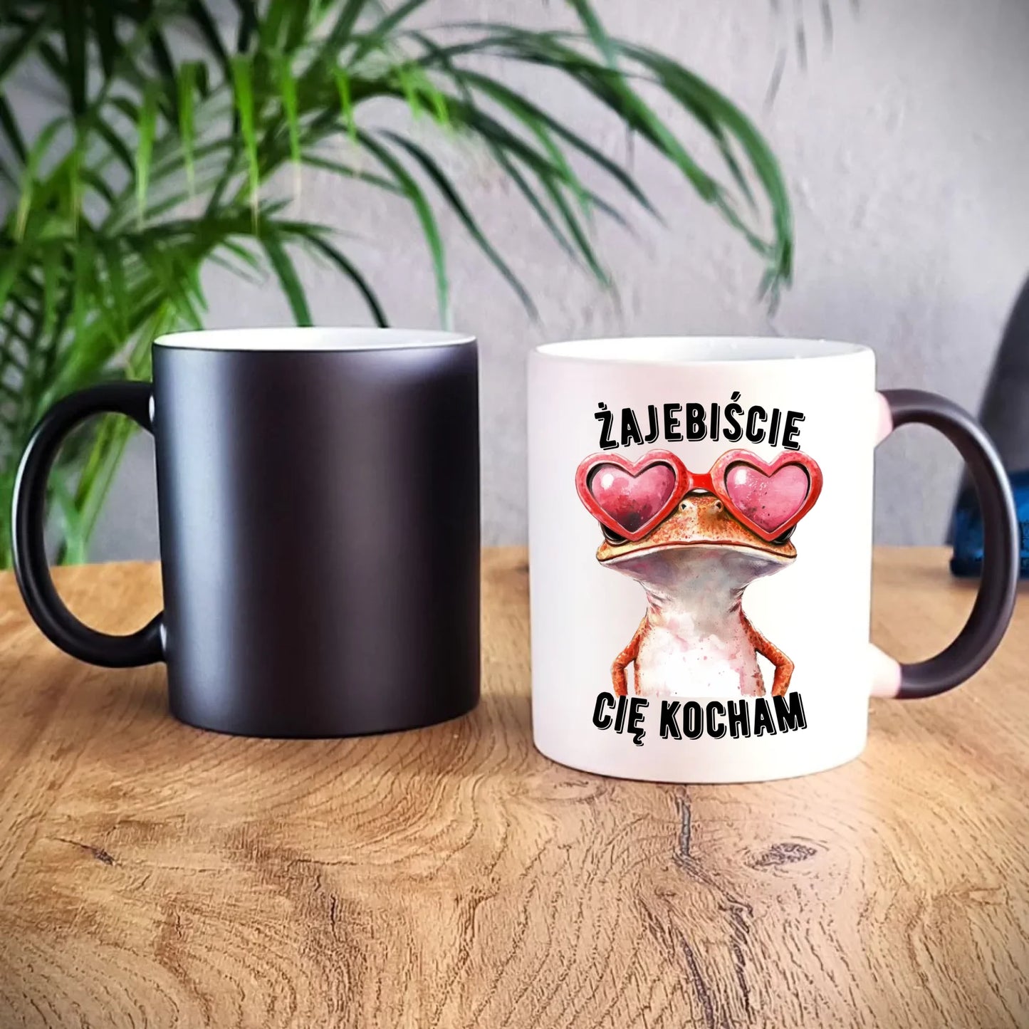 Kubek magiczny dla par - Żajebiście Cię Kocham Żaba W17 - StoryCups.pl