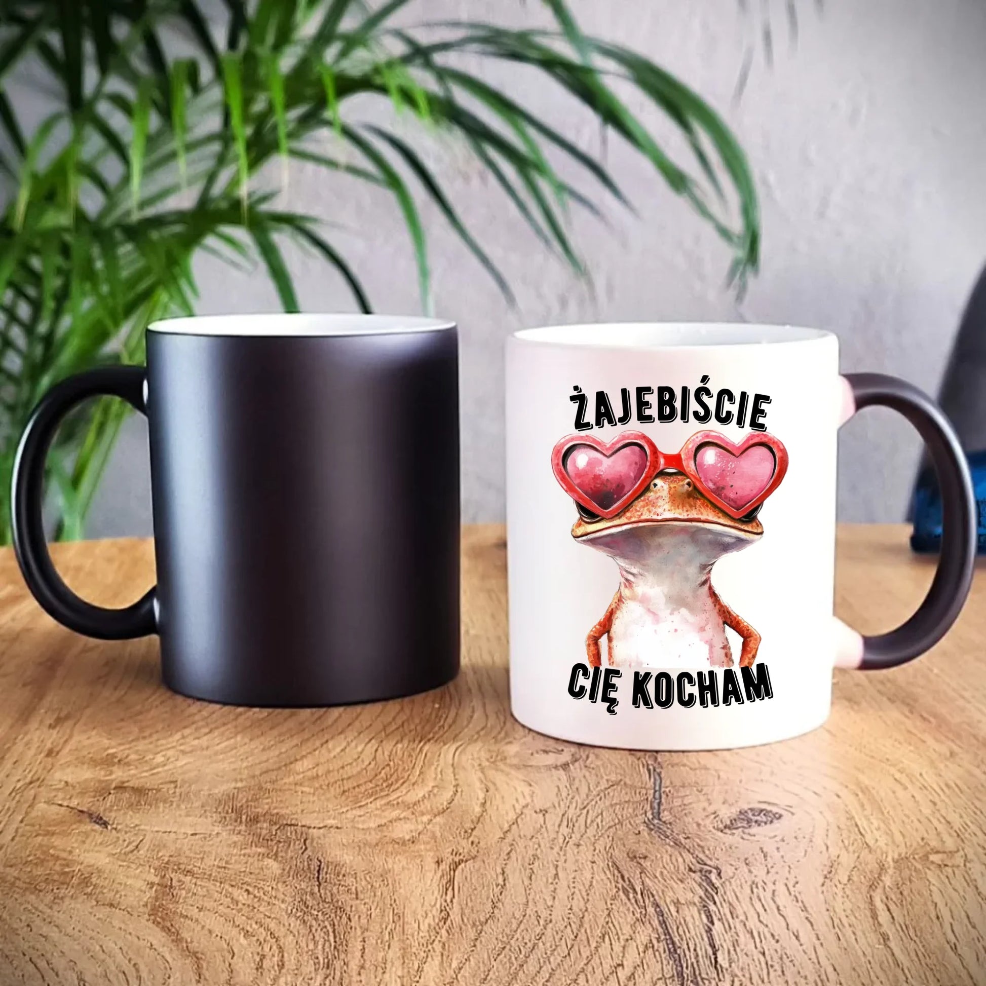 Kubek magiczny dla par - Żajebiście Cię Kocham Żaba W17 - StoryCups.pl
