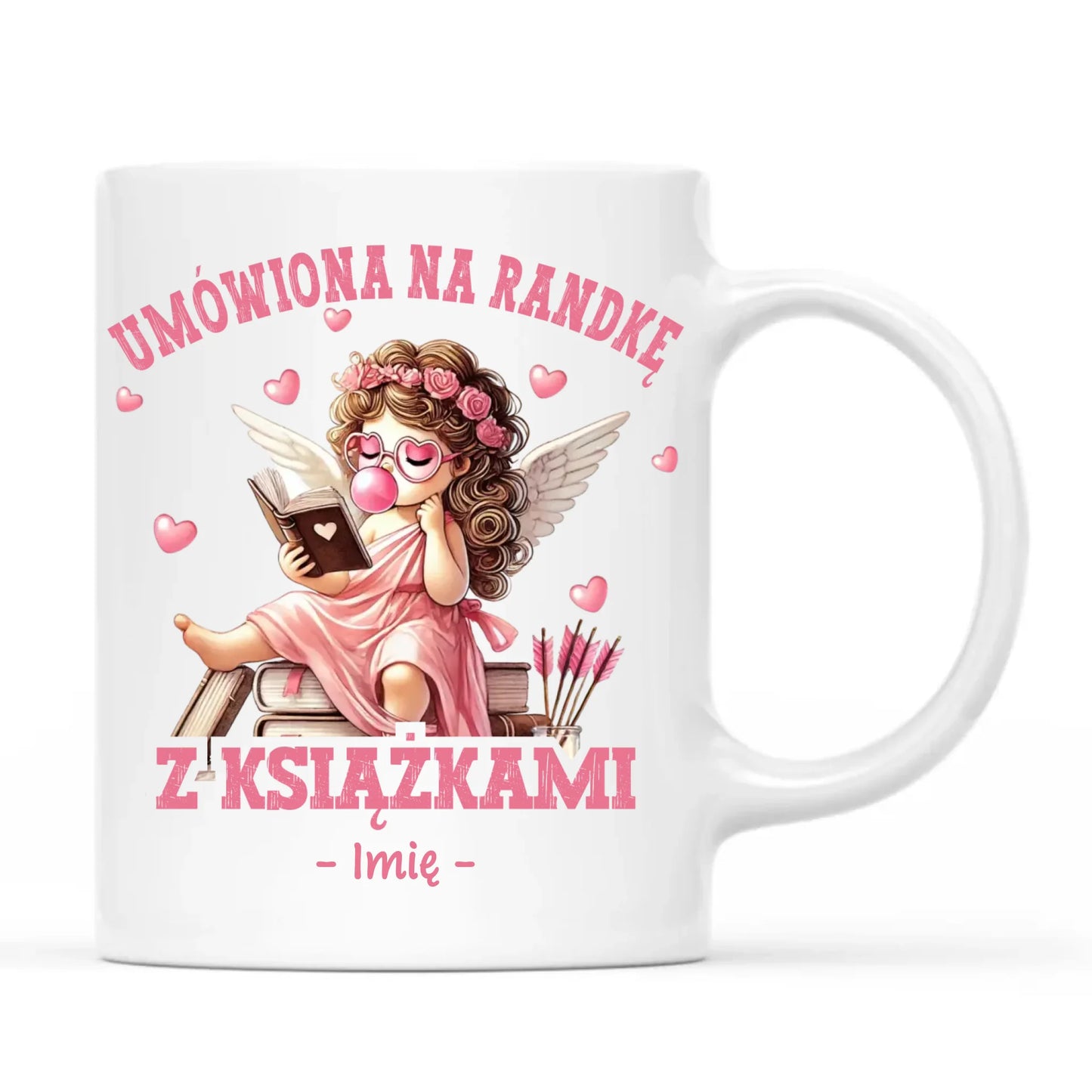 Kubek dla czytelniczki – Umówiona na randkę z książkami - personalizowany W19 - StoryCups.pl