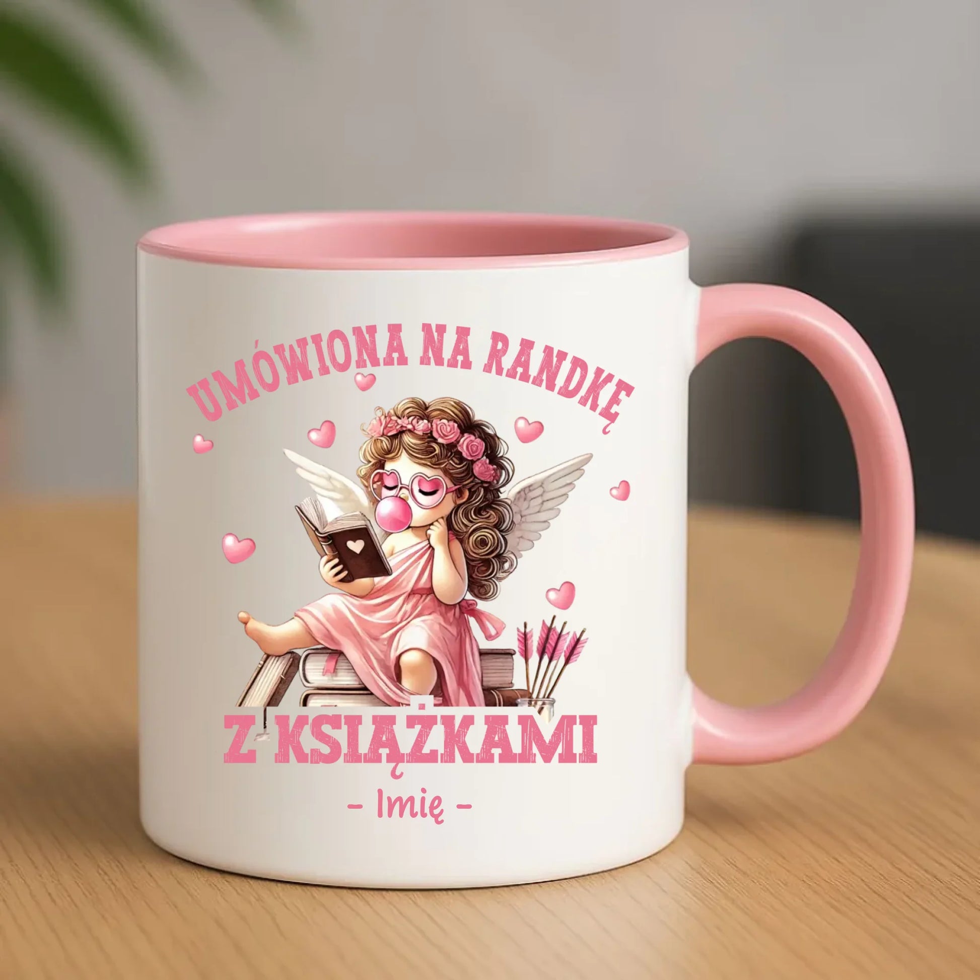 Kubek dla czytelniczki – Umówiona na randkę z książkami - personalizowany W19 - StoryCups.pl
