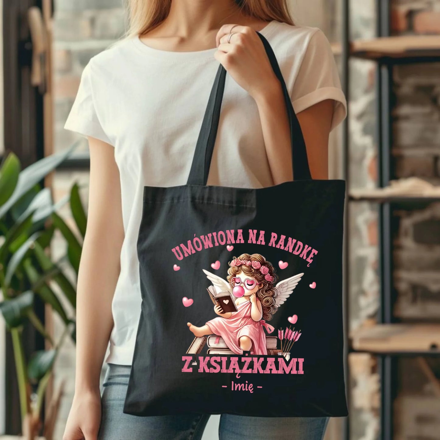 Torba dla czytelniczki – Umówiona na randkę z książkami - personalizowana W19 - StoryCups.pl