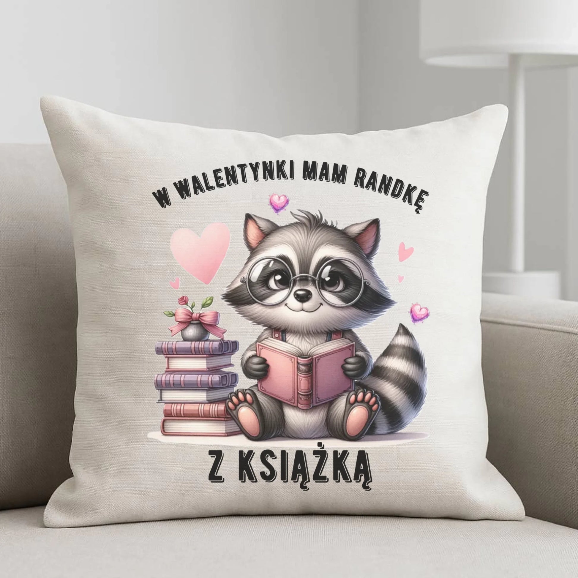 Poduszka na Walentynki dla mola książkowego – Mam randkę z książką W20 - StoryCups.pl