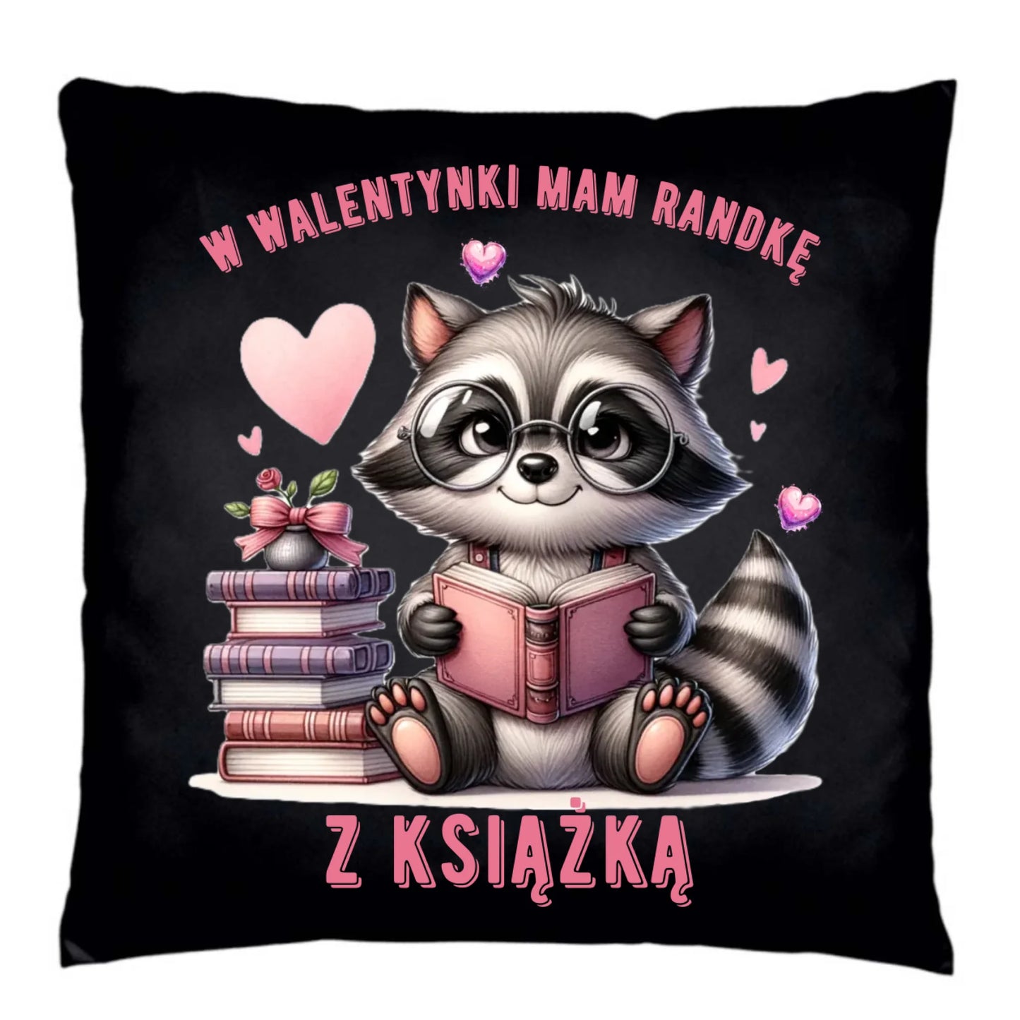 Poduszka dekoracyjna na Walentynki dla mola książkowego – Mam randkę z książką W20 - StoryCups.pl