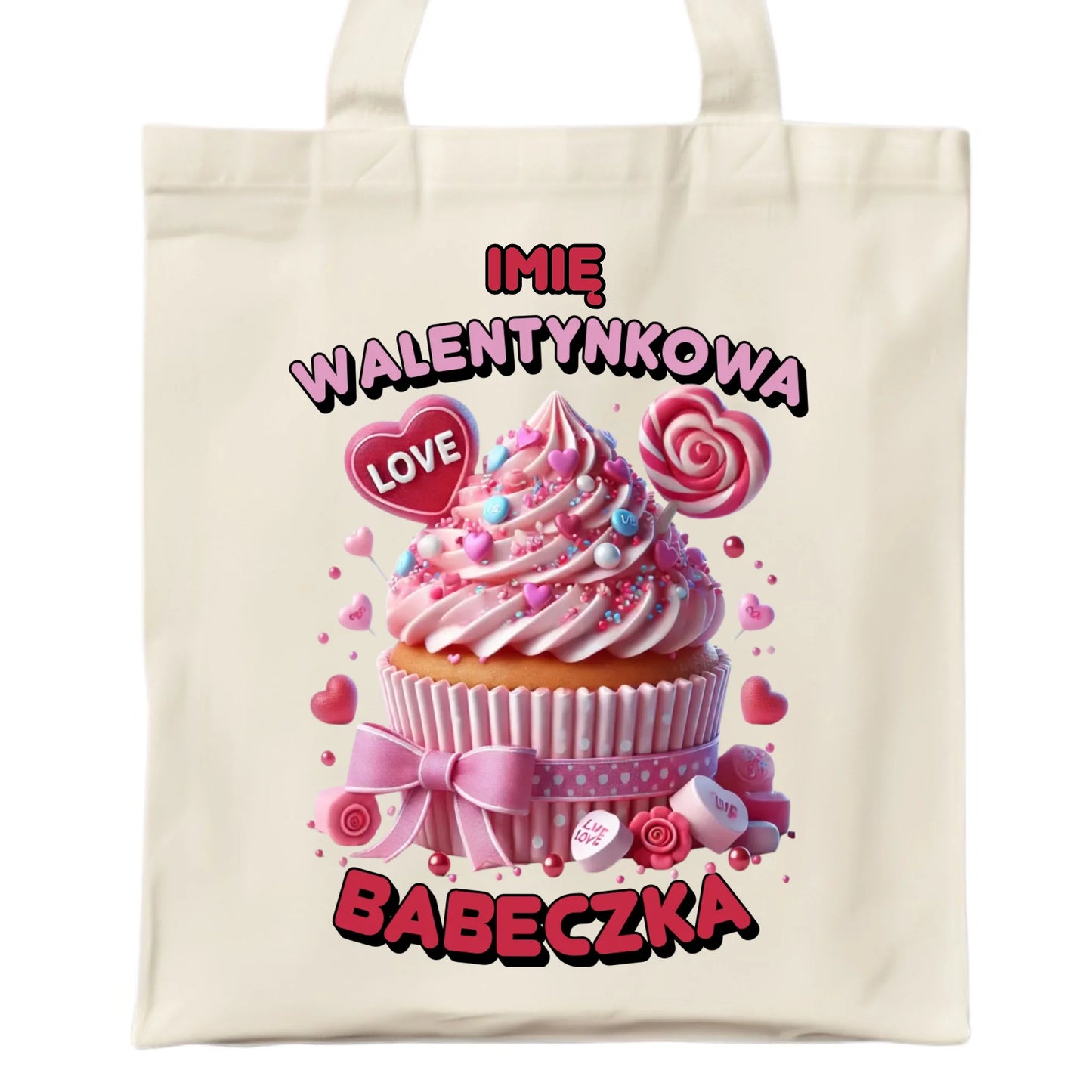 Torba na Walentynki - Walentynkowa Babeczka - personalizowana W21 - StoryCups.pl