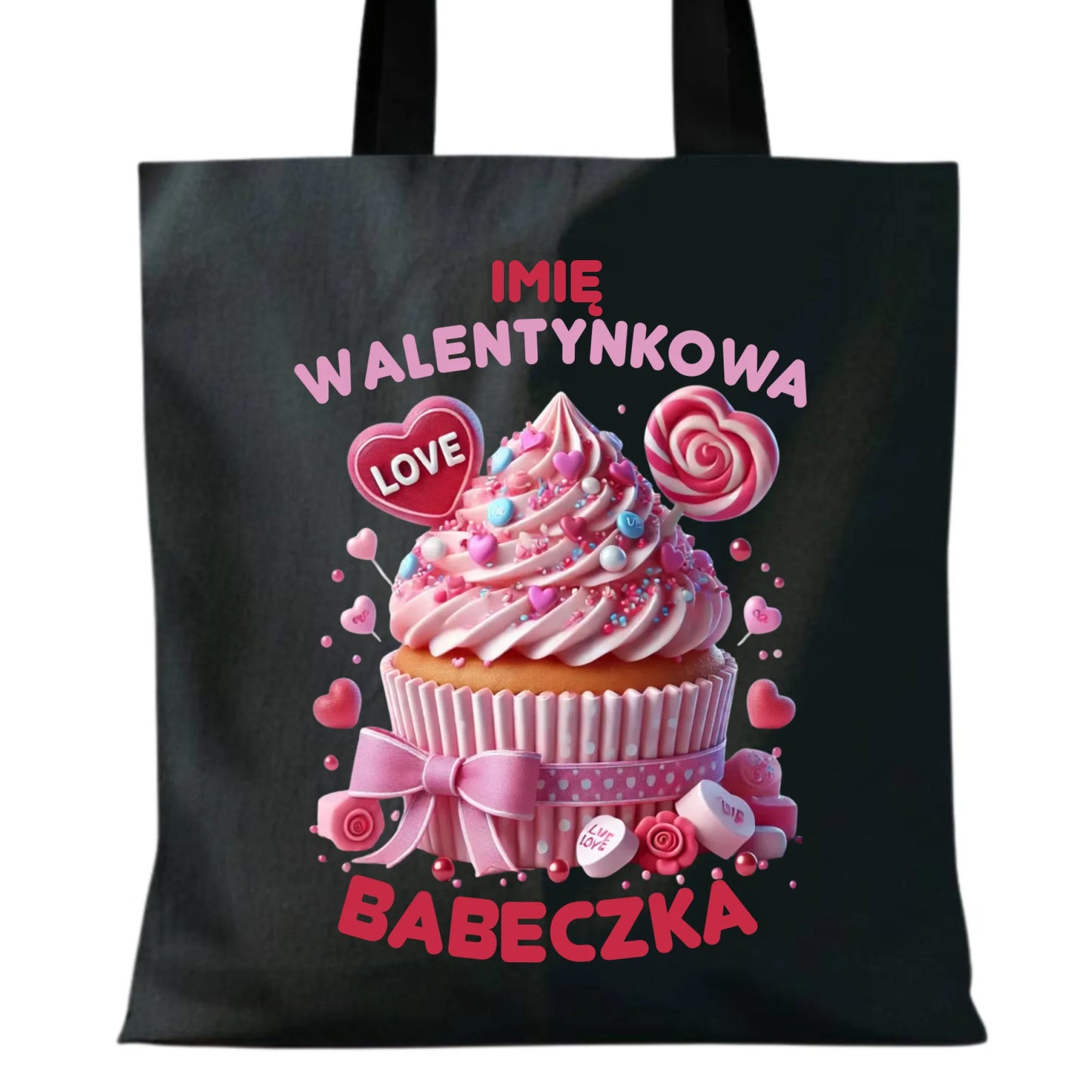 Torba na Walentynki - Walentynkowa Babeczka - personalizowana W21 - StoryCups.pl