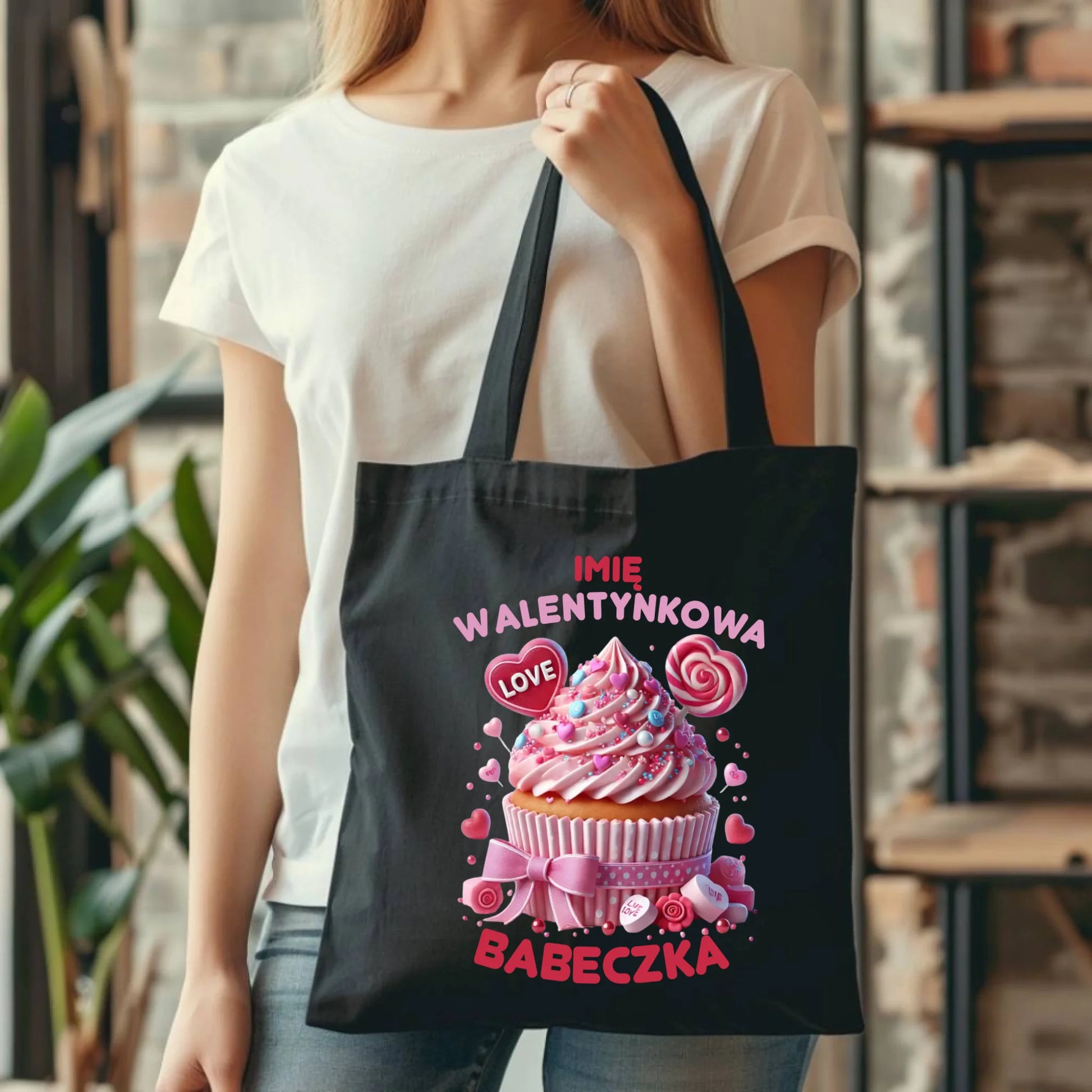 Torba na Walentynki - Walentynkowa Babeczka - personalizowana W21 - StoryCups.pl