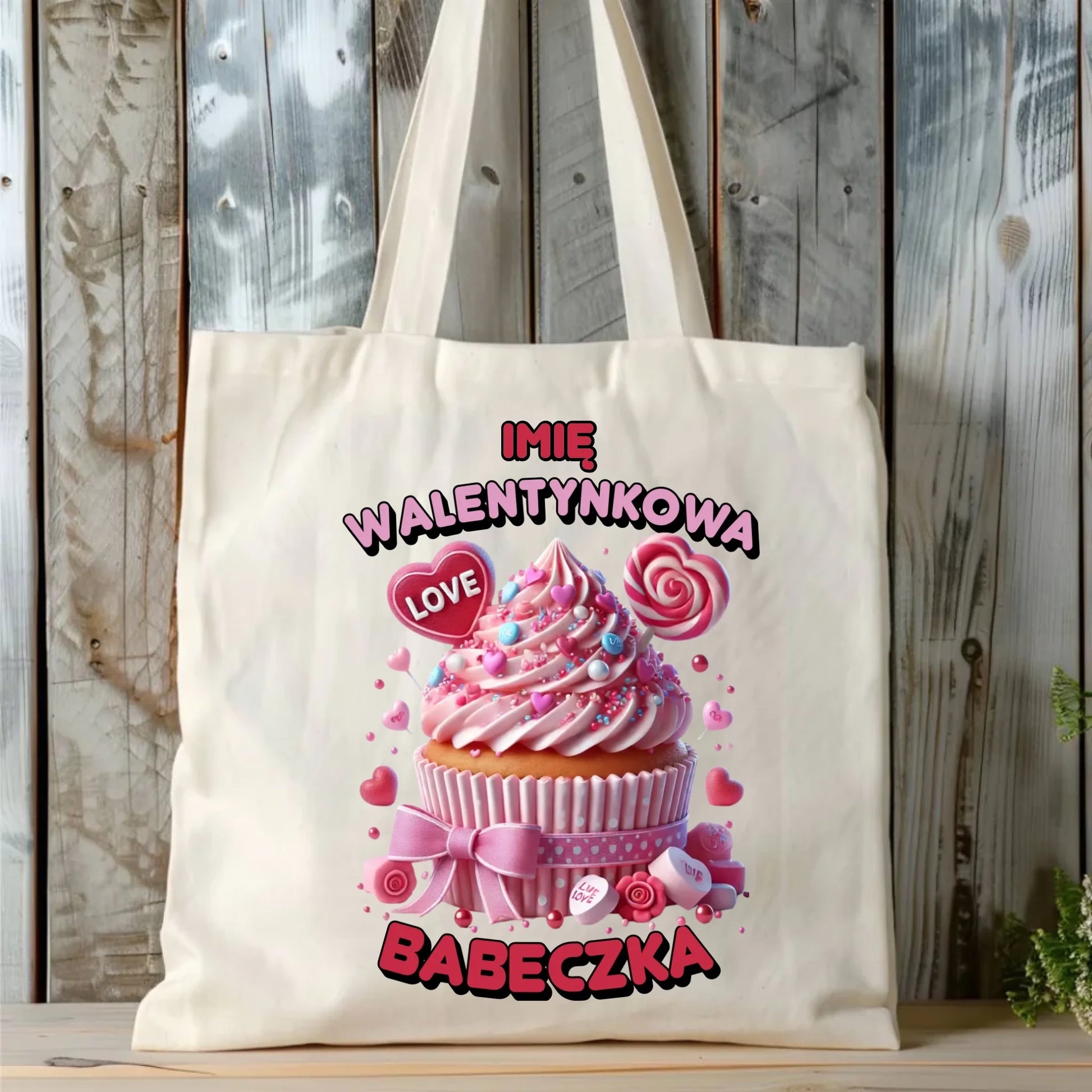 Torba na Walentynki - Walentynkowa Babeczka - personalizowana W21 - StoryCups.pl