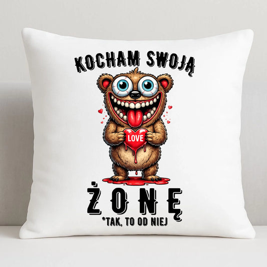 Poduszka dla męża - Kocham swoją żonę W23 - StoryCups.pl