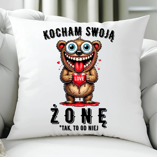 Poduszka dla męża - Kocham swoją żonę W23 - StoryCups.pl