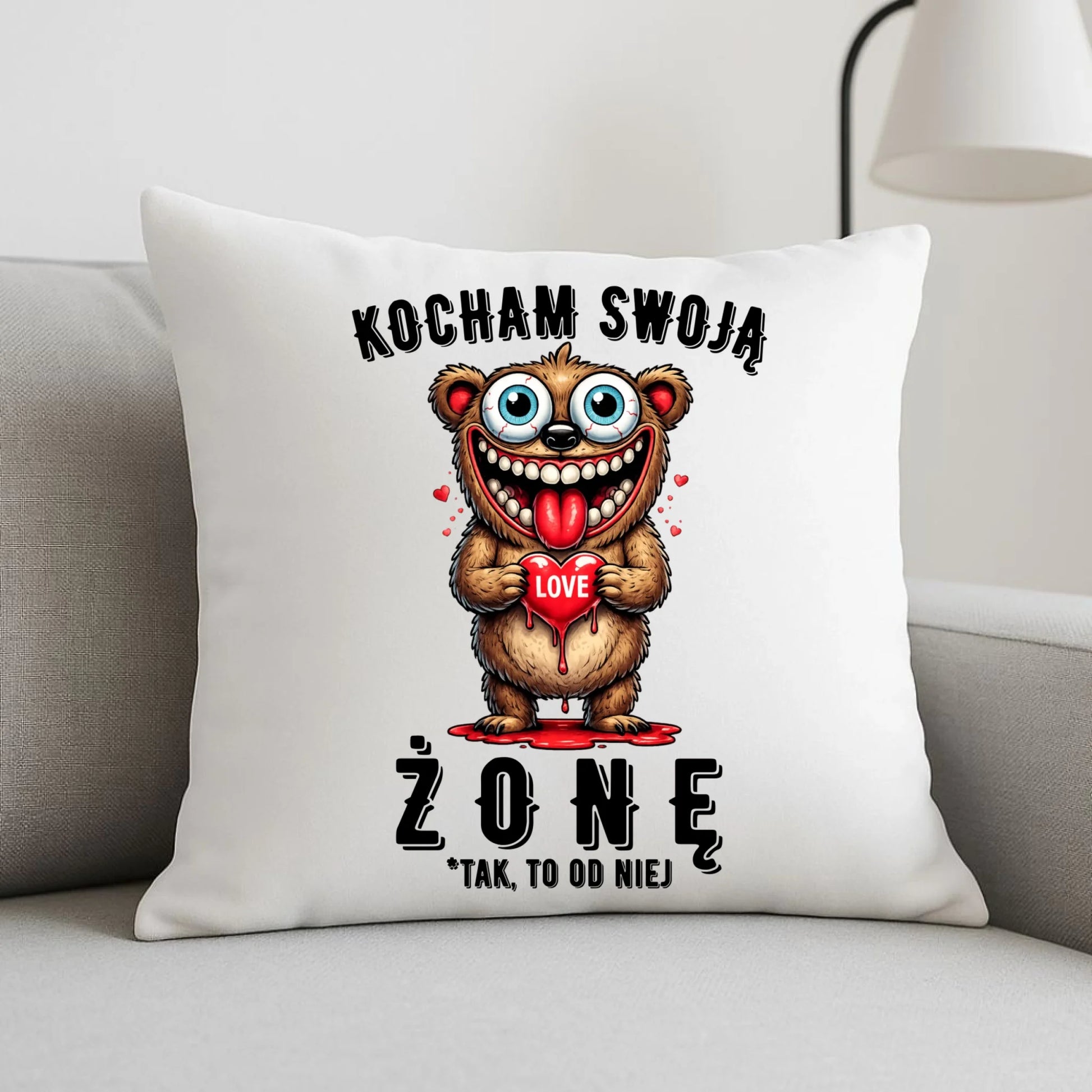 Poduszka dla męża - Kocham swoją żonę W23 - StoryCups.pl