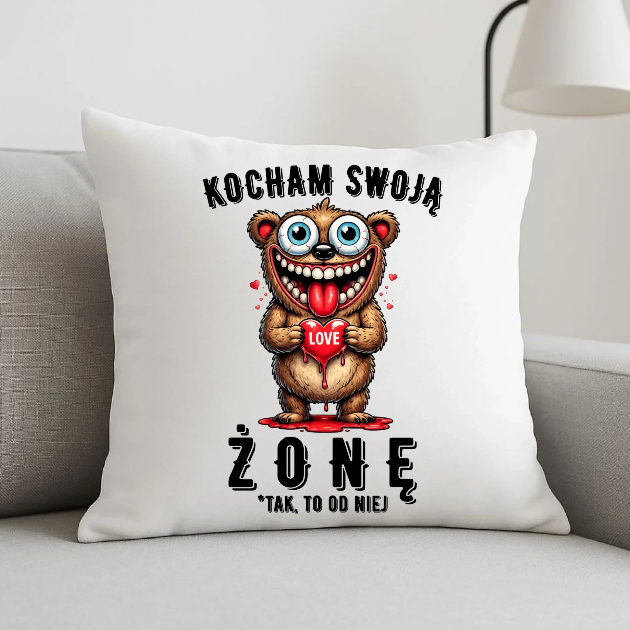 Poduszka dla męża - Kocham swoją żonę W23 - StoryCups.pl