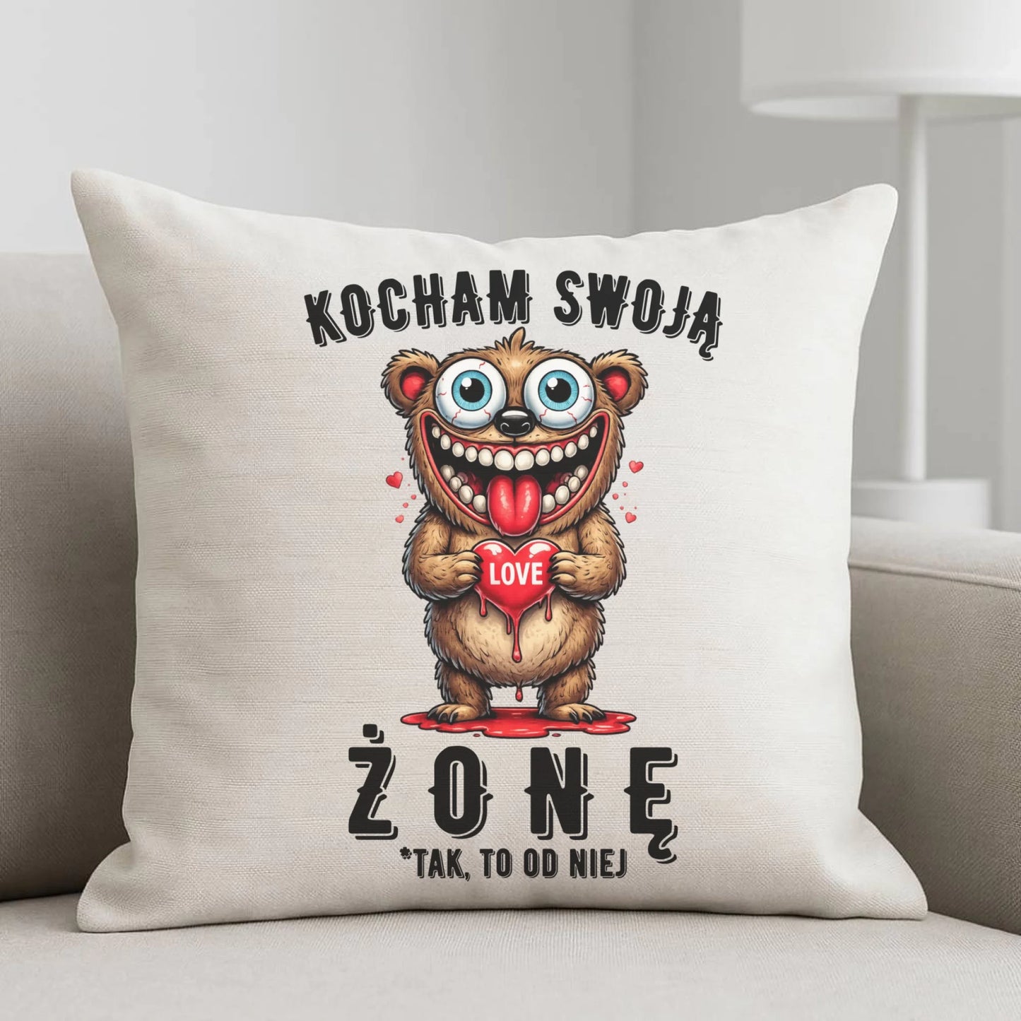 Poduszka dla męża - Kocham swoją żonę W23 - StoryCups.pl