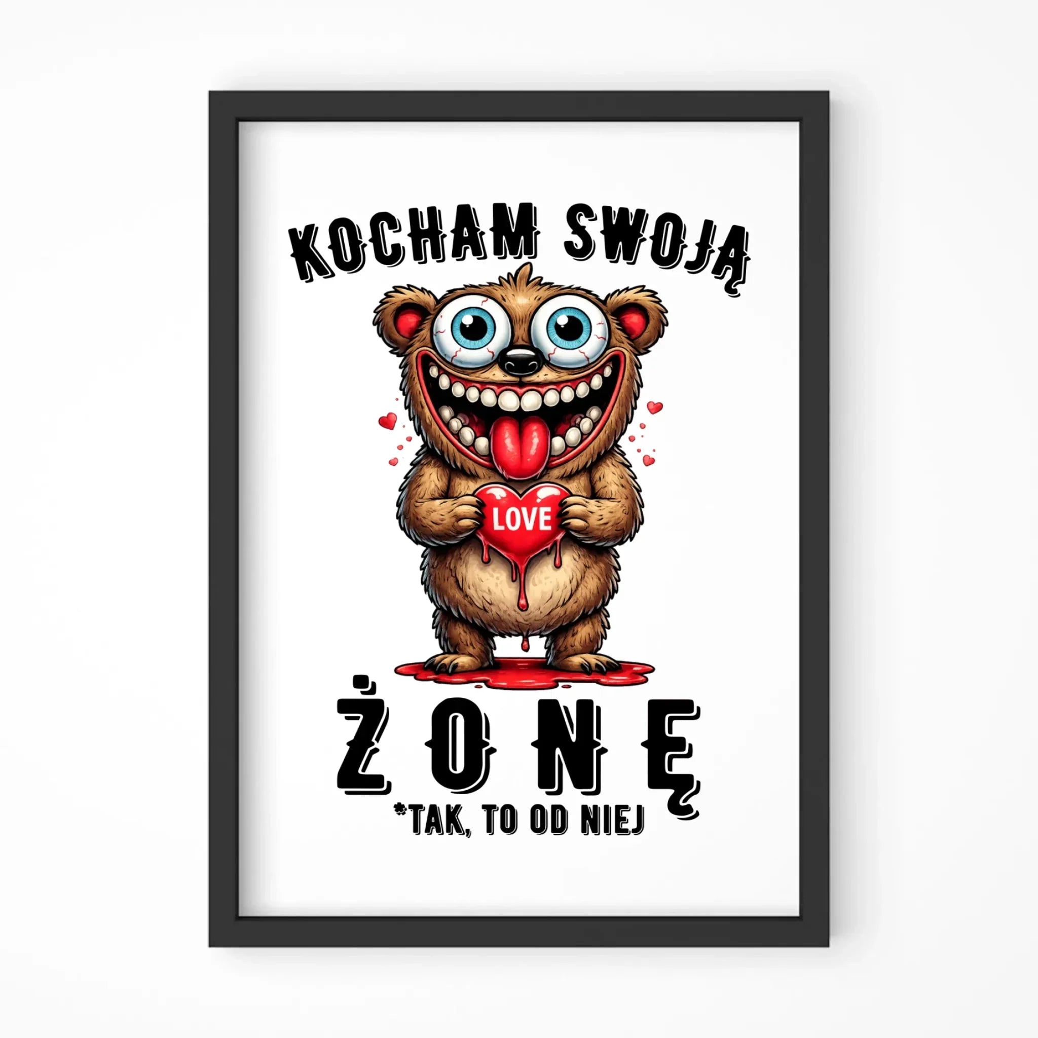 Plakat w ramie dla męża - Kocham swoją żonę W23 - StoryCups.pl