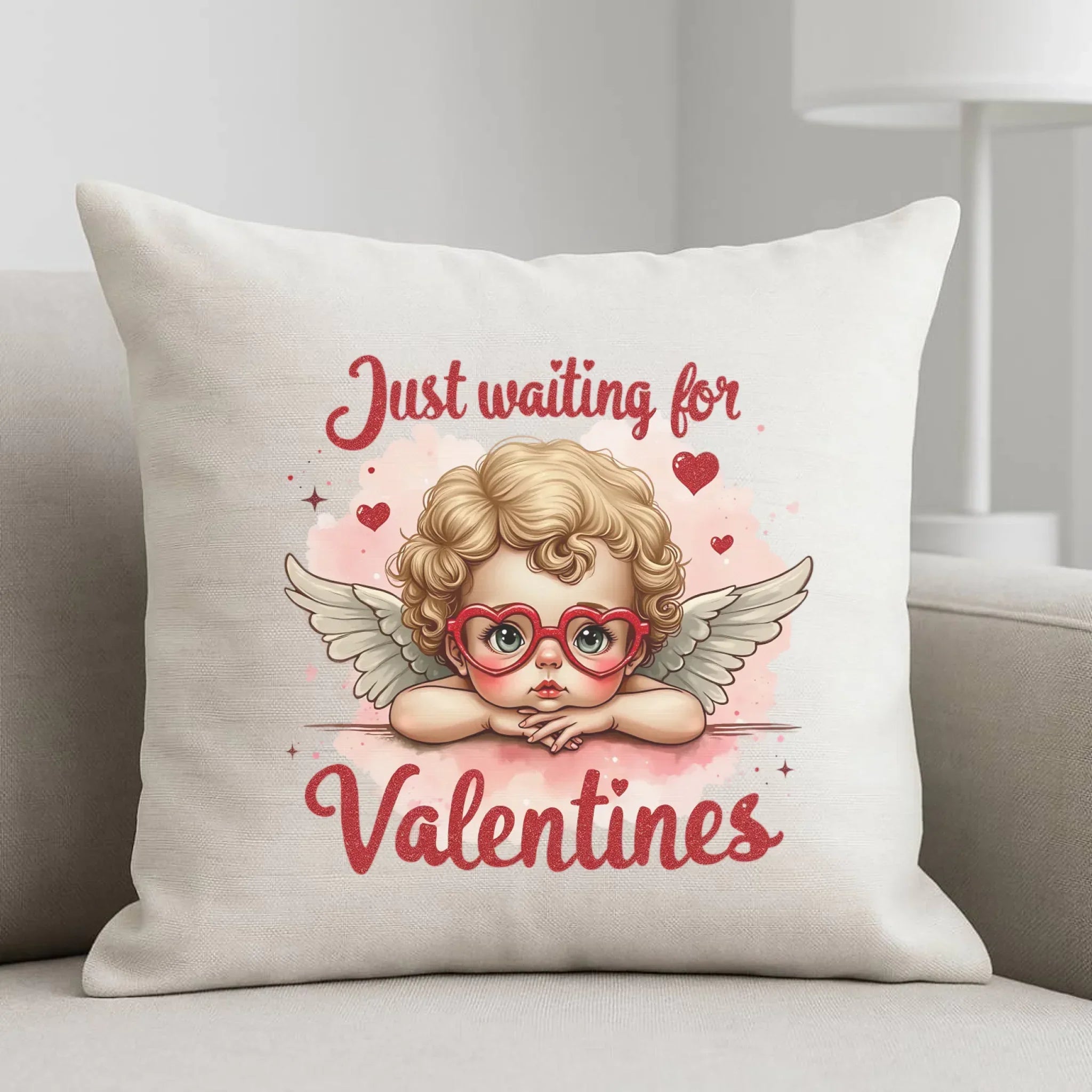 Poduszka na Walentynki - Just waiting for Valentines W24 - StoryCups.pl