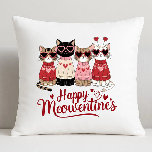 Poduszka na Walentynki dla kociary - Happy Meowentine's W25 - StoryCups.pl