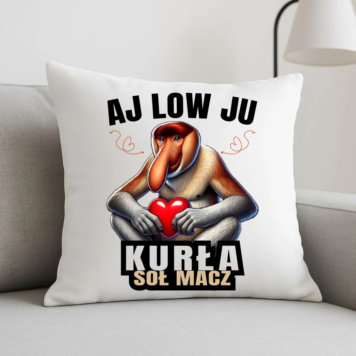 Poduszka dla par - Janusz nosacz - Aj low ju kurła W26 - StoryCups.pl