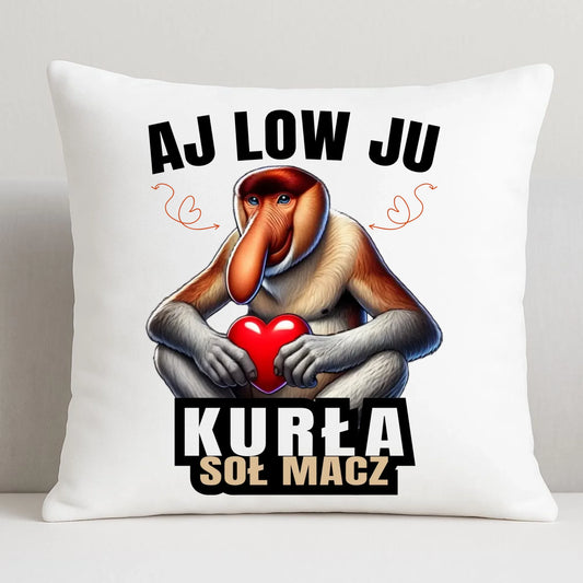 Poduszka dla par - Janusz nosacz - Aj low ju kurła W26 - StoryCups.pl