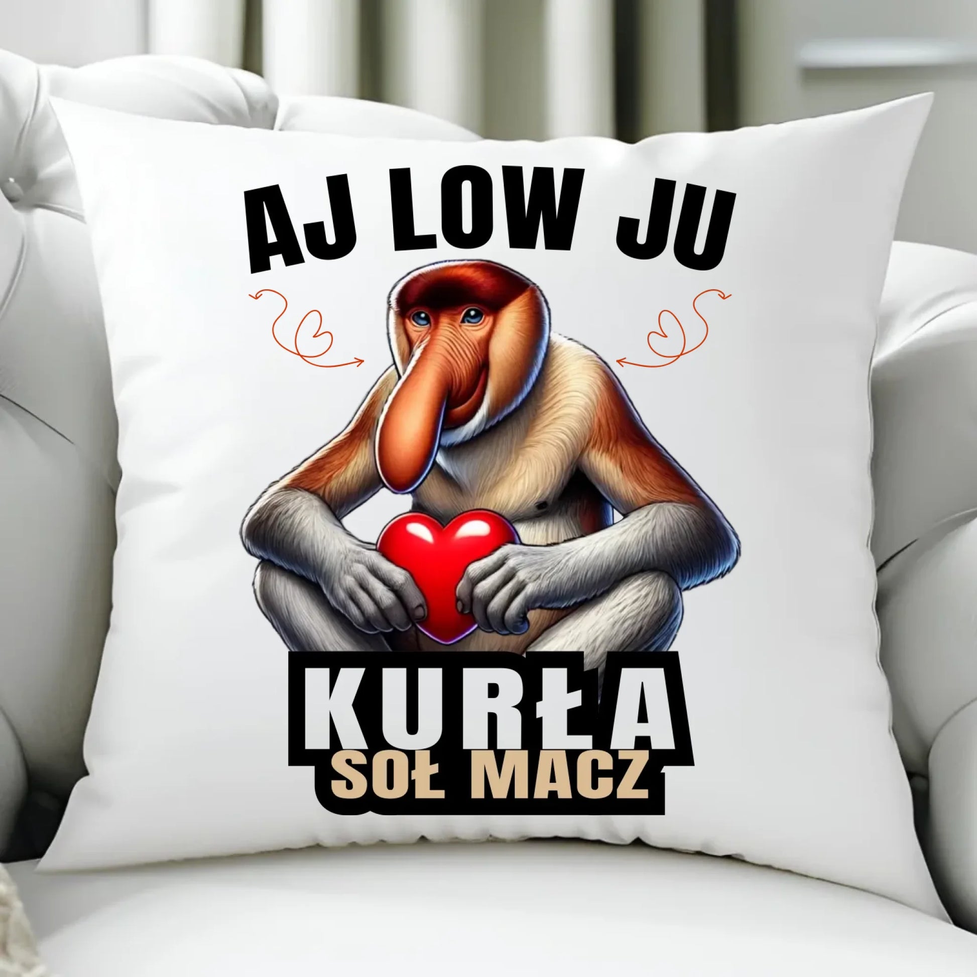 Poduszka dla par - Janusz nosacz - Aj low ju kurła W26 - StoryCups.pl