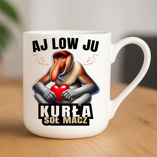 Kubek elegant dla par - Janusz nosacz - Aj low ju kurła W26 - StoryCups.pl