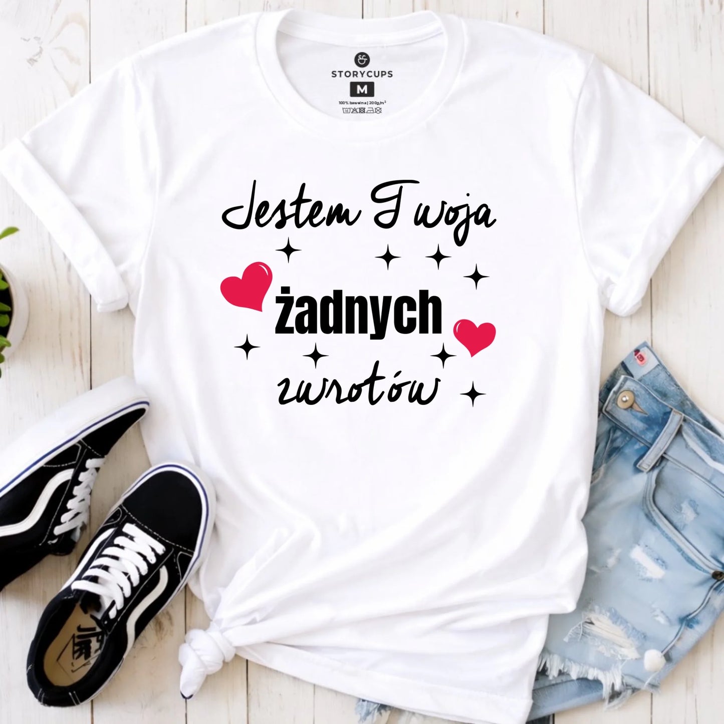 Koszulka damska dla par - Jestem Twoja żadnych zwrotów W28 - StoryCups.pl