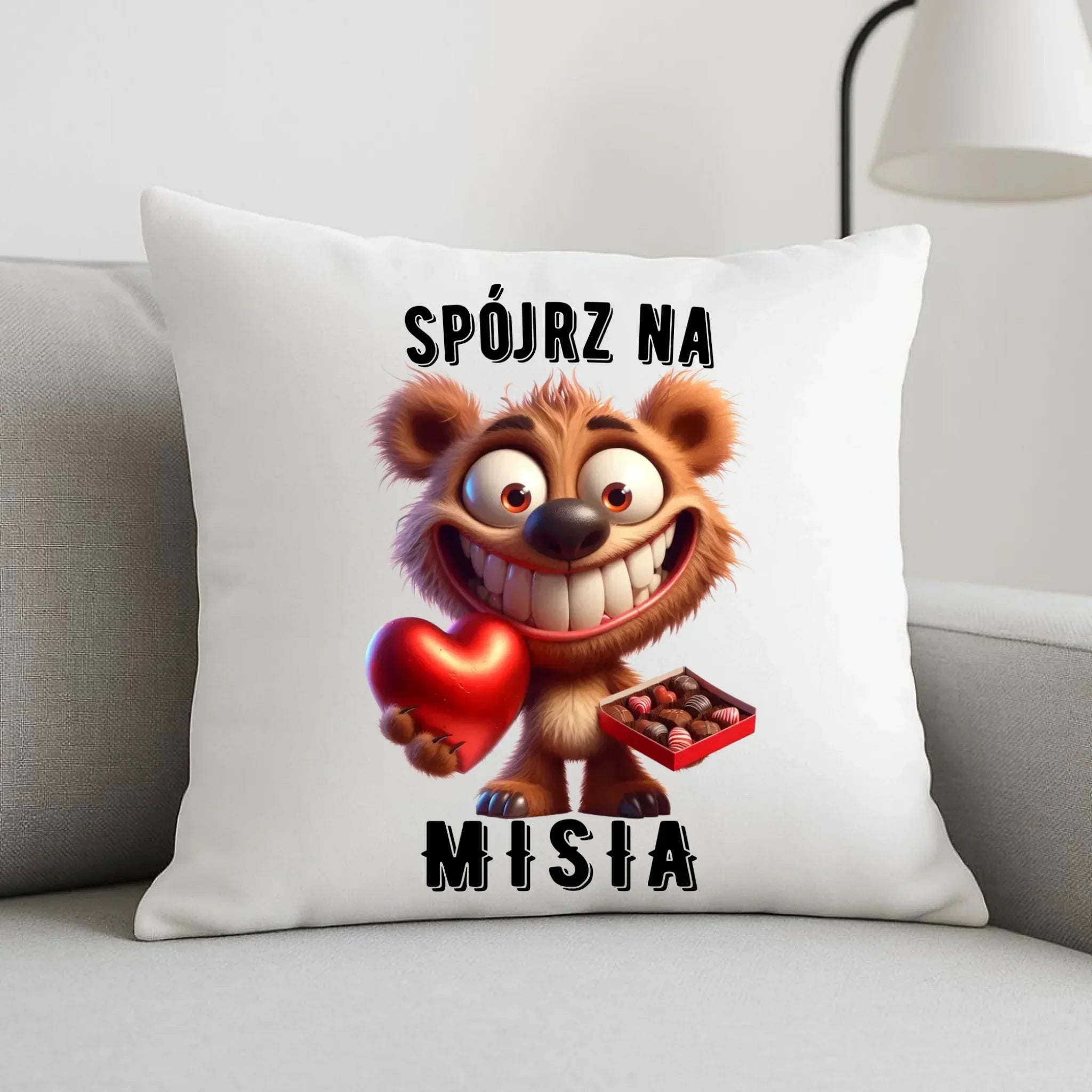 Poduszka na Walentynki - Spójrz na Misia W31 - StoryCups.pl