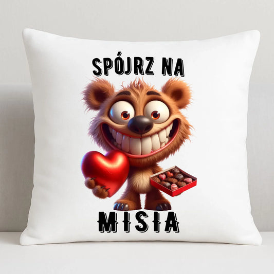 Poduszka na Walentynki - Spójrz na Misia W31 - StoryCups.pl