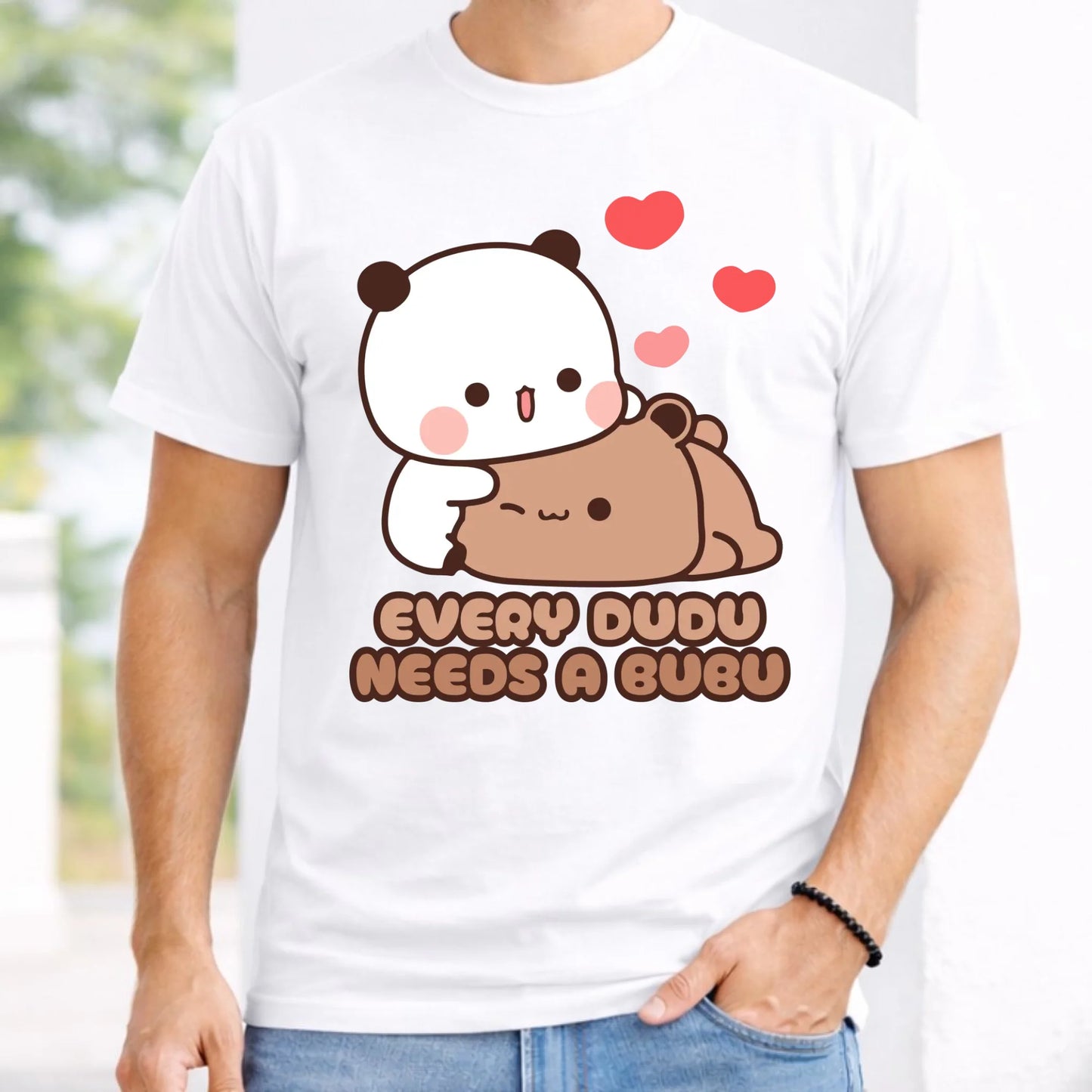 Koszulka męska dla par - Every Dudu needs a Bubu W32 - StoryCups.pl