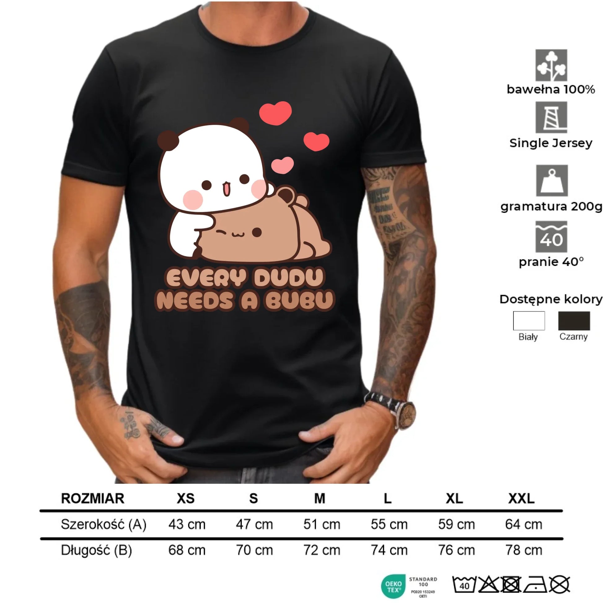 Koszulka męska dla par - Every Dudu needs a Bubu W32 - StoryCups.pl