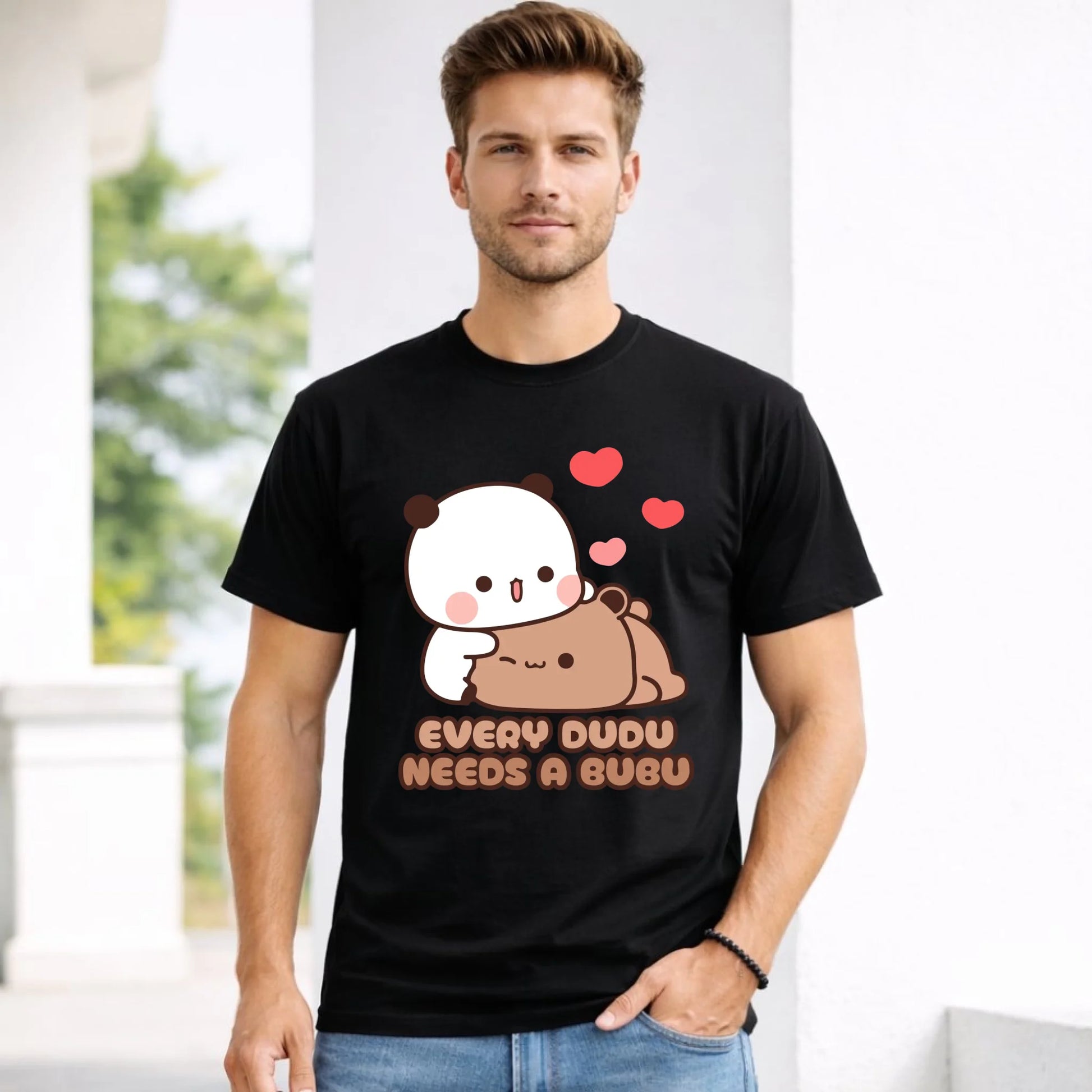 Koszulka męska dla par - Every Dudu needs a Bubu W32 - StoryCups.pl