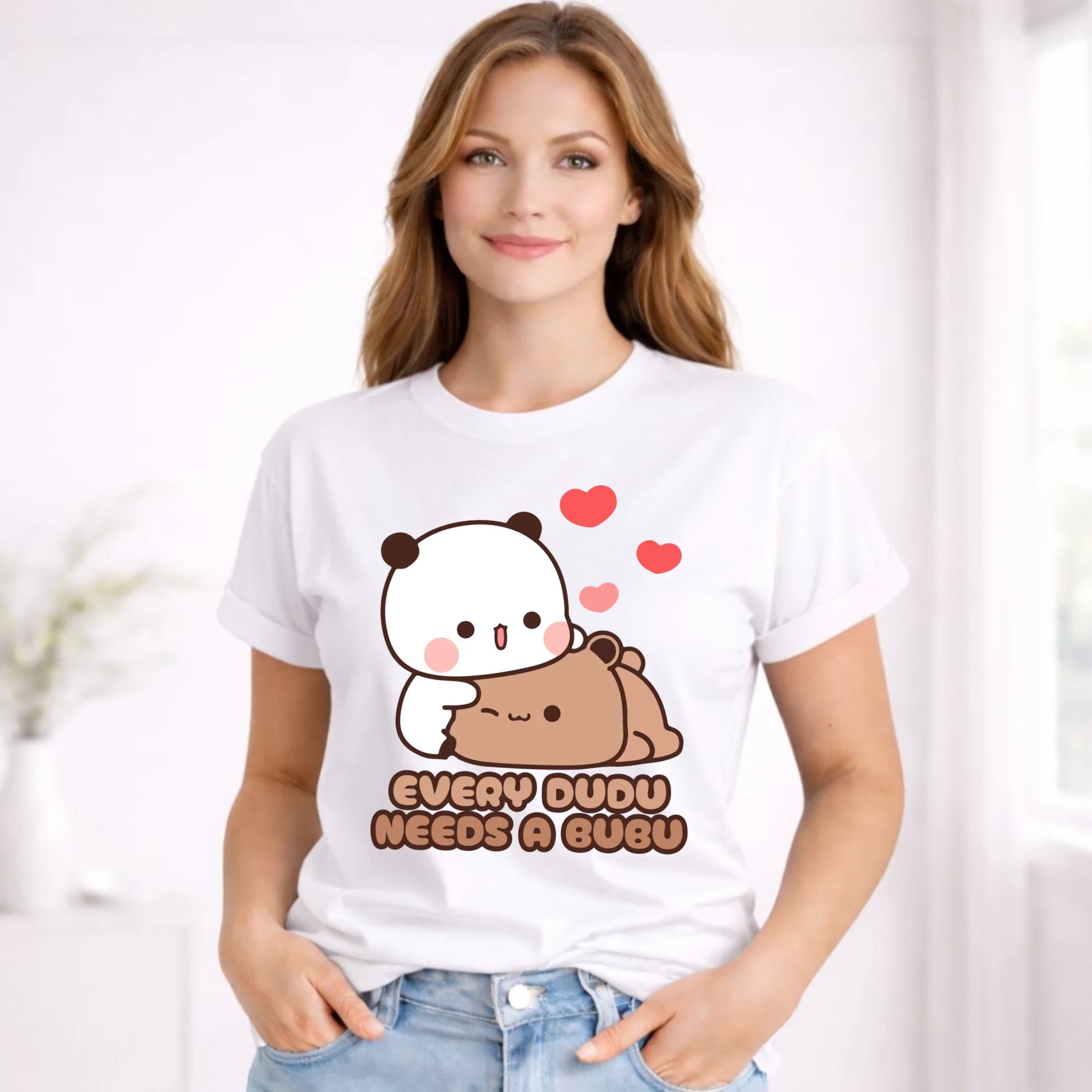 Koszulka damska dla par - Every Dudu needs a Bubu W32 - StoryCups.pl