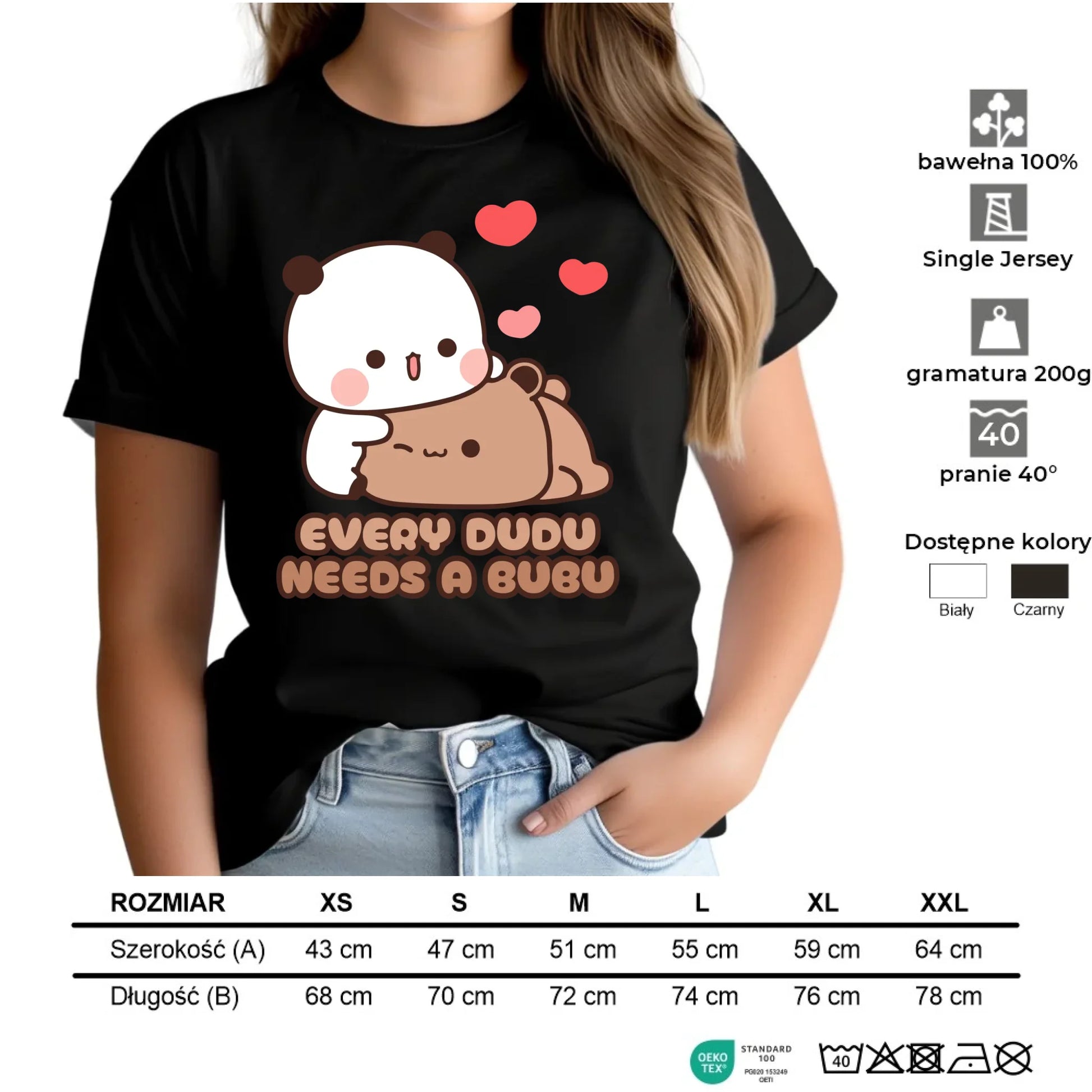 Koszulka damska dla par - Every Dudu needs a Bubu W32 - StoryCups.pl