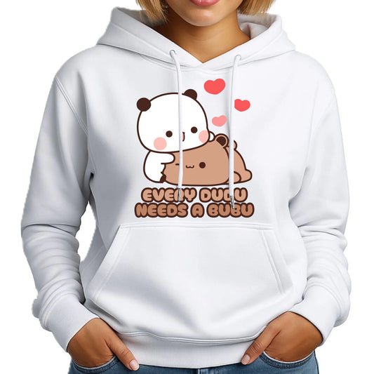 Bluza damska z kapturem dla par - Every Dudu needs a Bubu W32 - StoryCups.pl