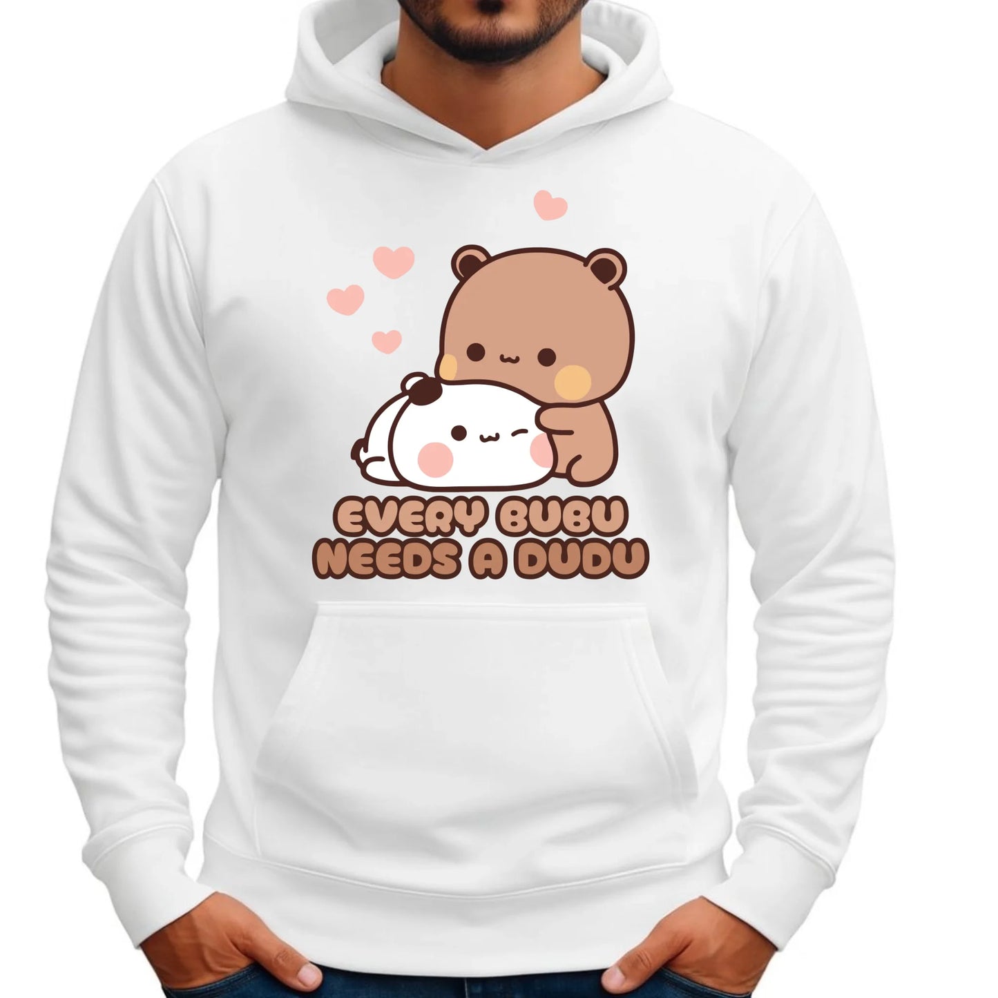Bluza męska z kapturem dla par - Every Bubu needs a Dudu W33 - StoryCups.pl