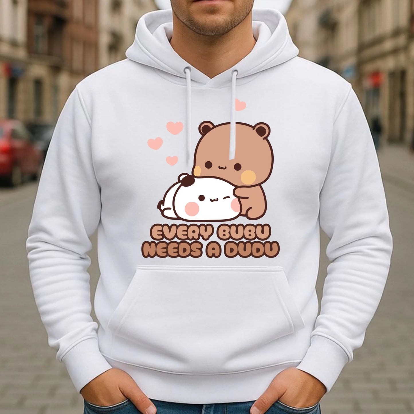 Bluza męska z kapturem dla par - Every Bubu needs a Dudu W33 - StoryCups.pl