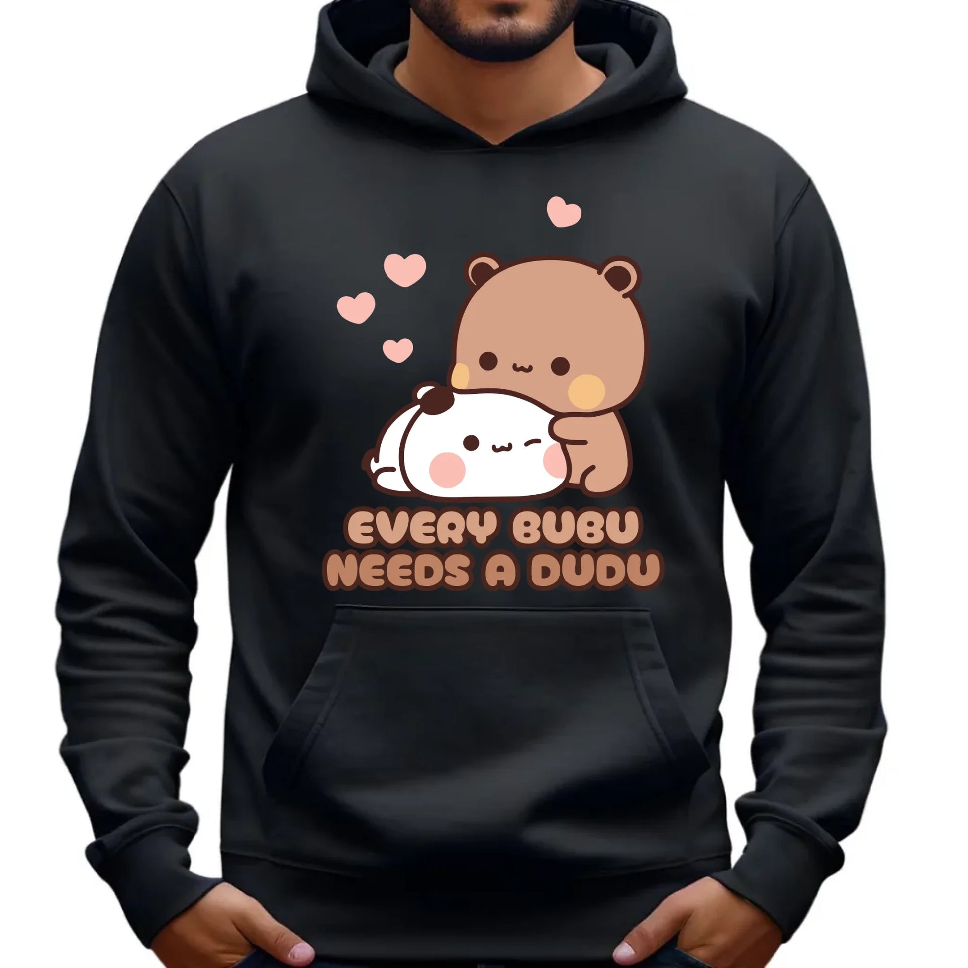 Bluza męska z kapturem dla par - Every Bubu needs a Dudu W33 - StoryCups.pl