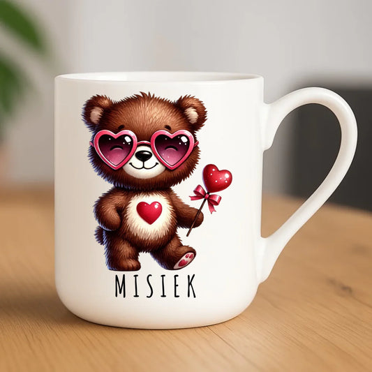 Kubek elegant - Misiek z sercem W34 - StoryCups.pl