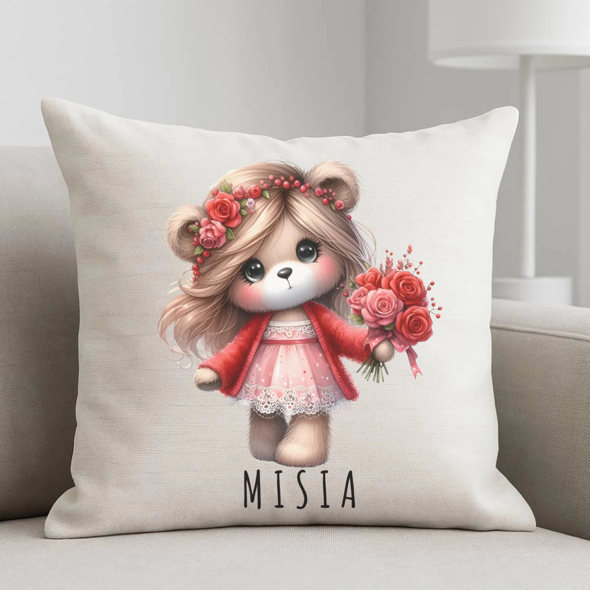 Poduszka dla dziewczyny - Misia W35 - StoryCups.pl