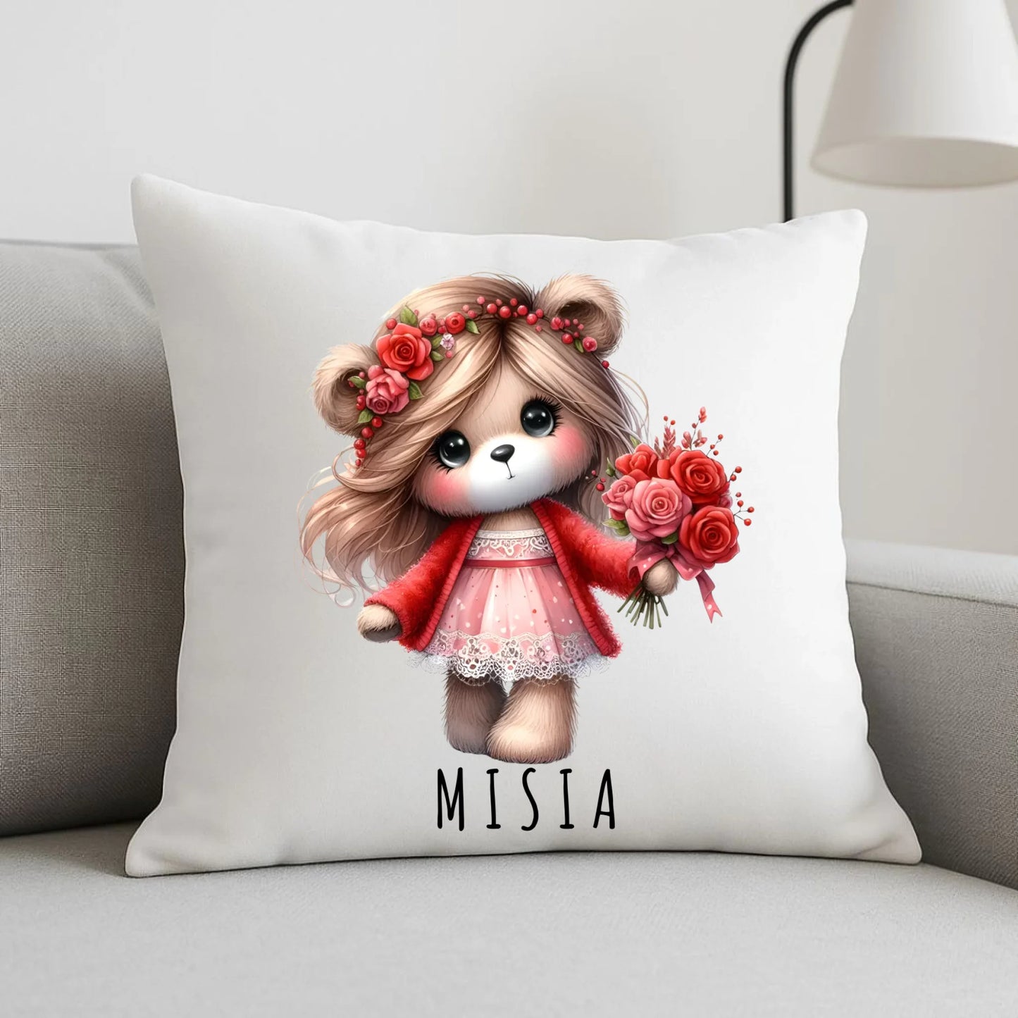 Poduszka dla dziewczyny - Misia W35 - StoryCups.pl